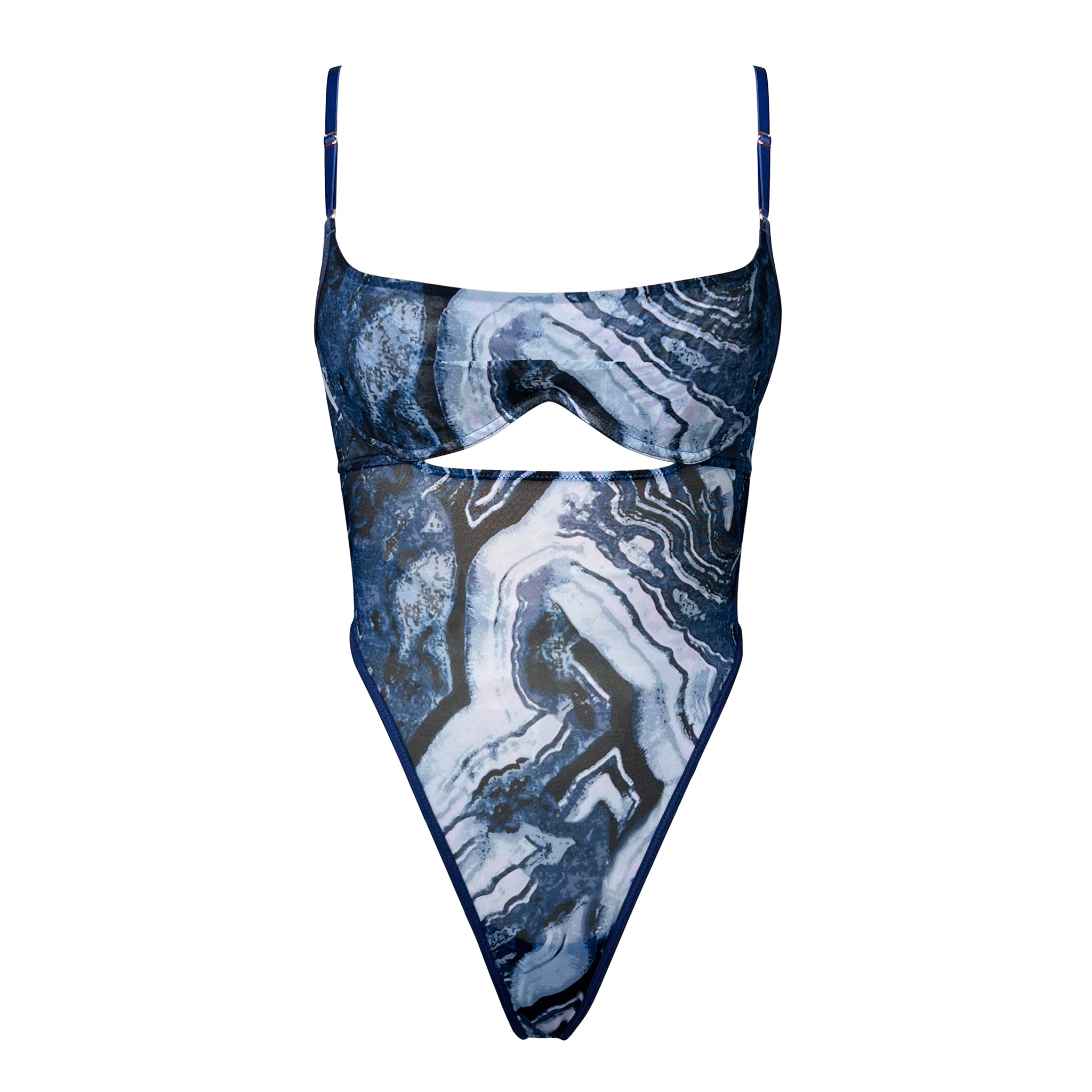 Monique Morin Lingerie Women's Blue Storm Wired Bodysuit In Blue