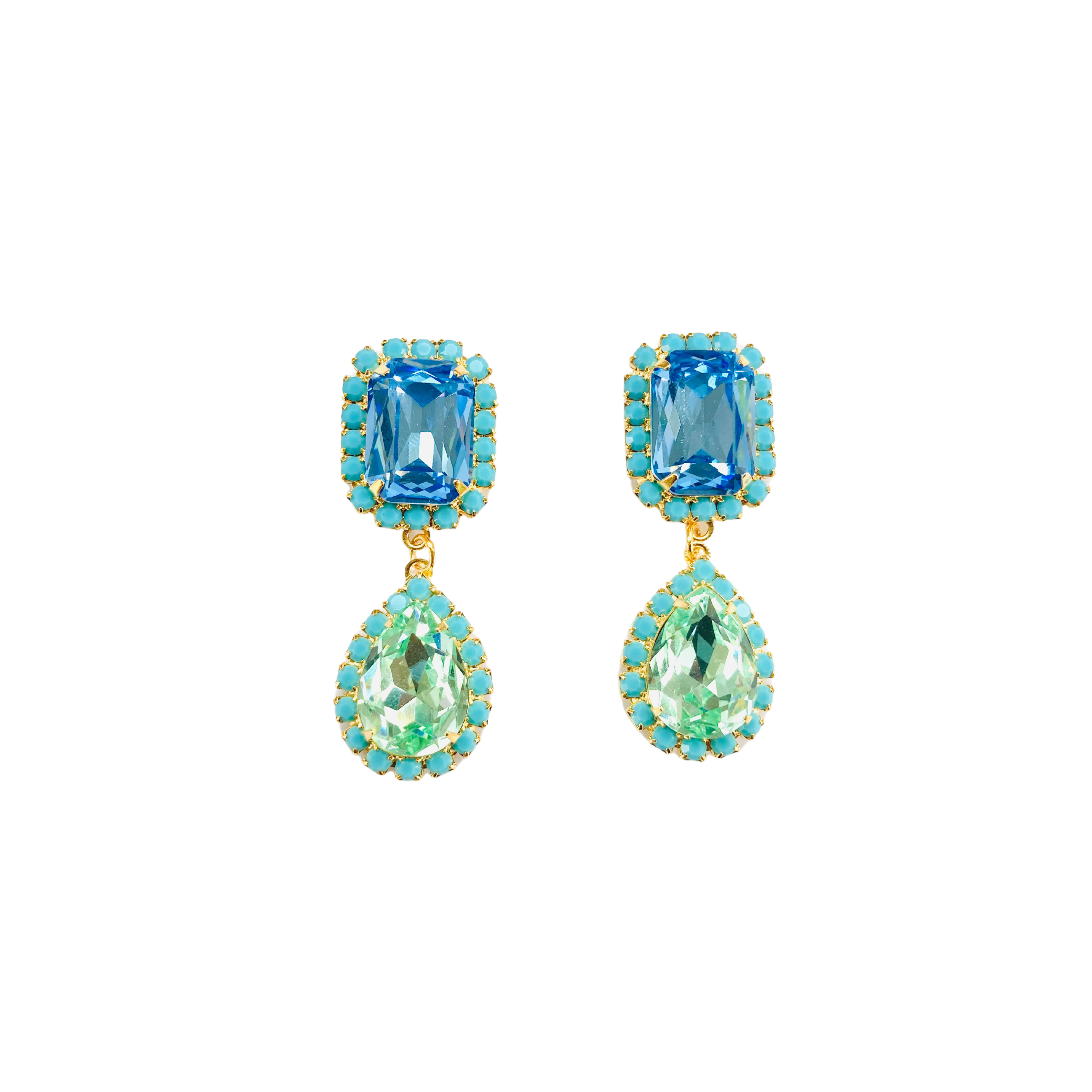 The Pink Reef Women's Jewel Drop In Blue And Green