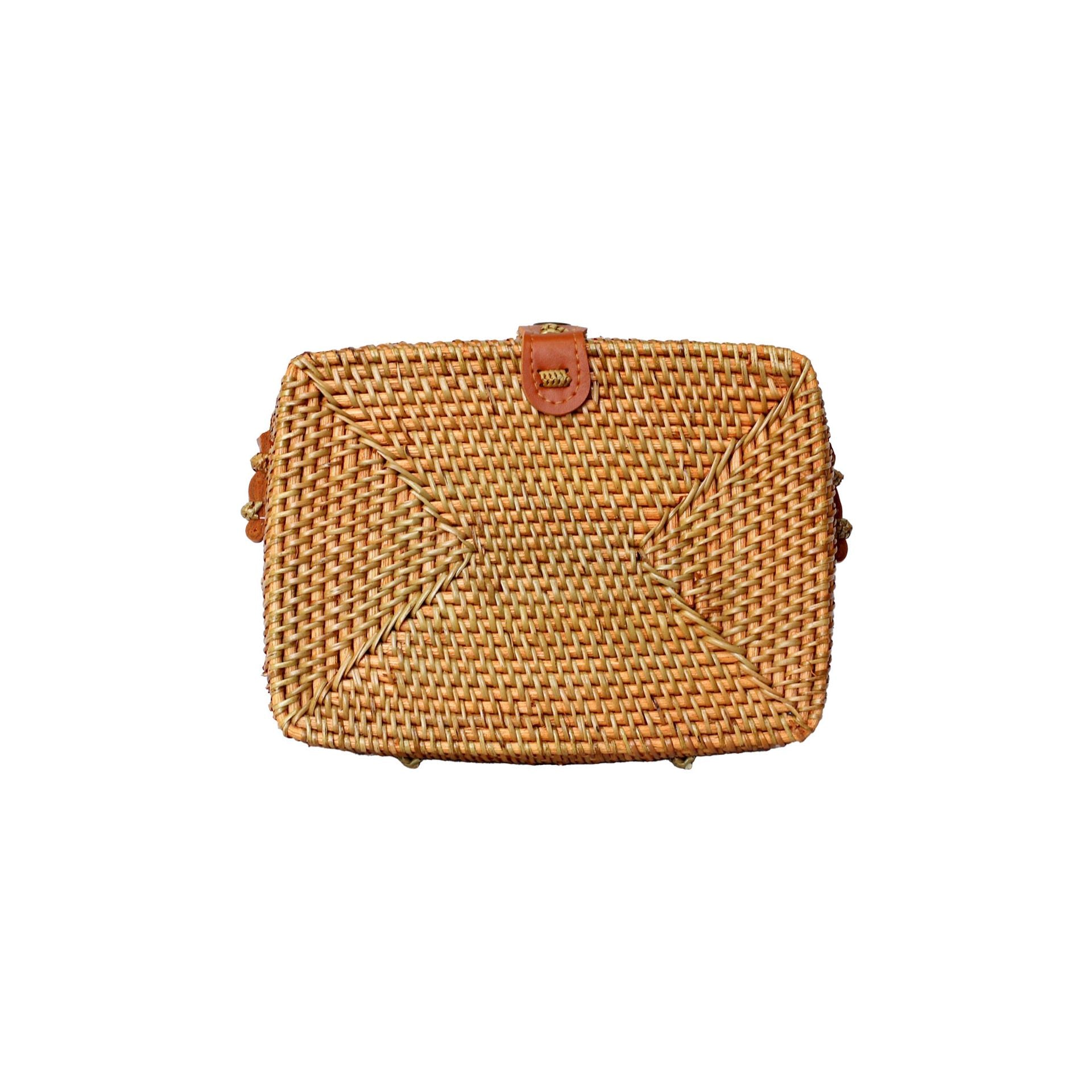 Jelavu Women's Neutrals  Rae Rattan Crossbody Bag