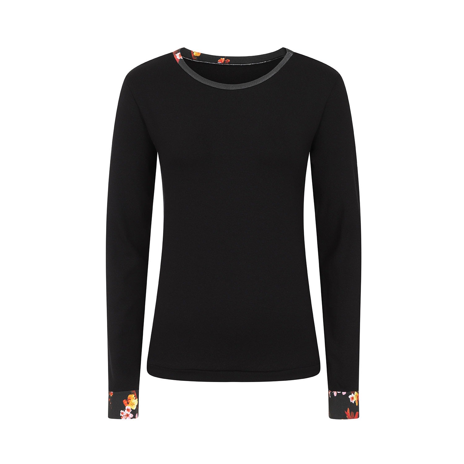 Women’s Black Long Sleeve Cotton Top Extra Small Sophie Cameron Davies