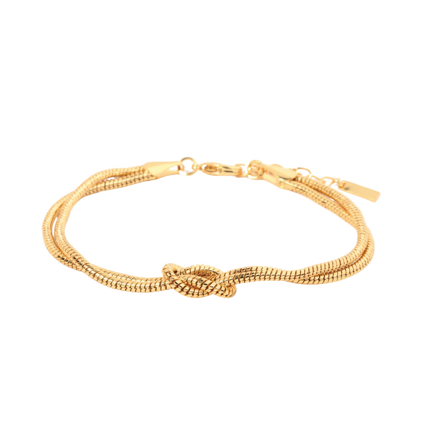 Little Sky Stone Men's Gold Love Knot Bracelet
