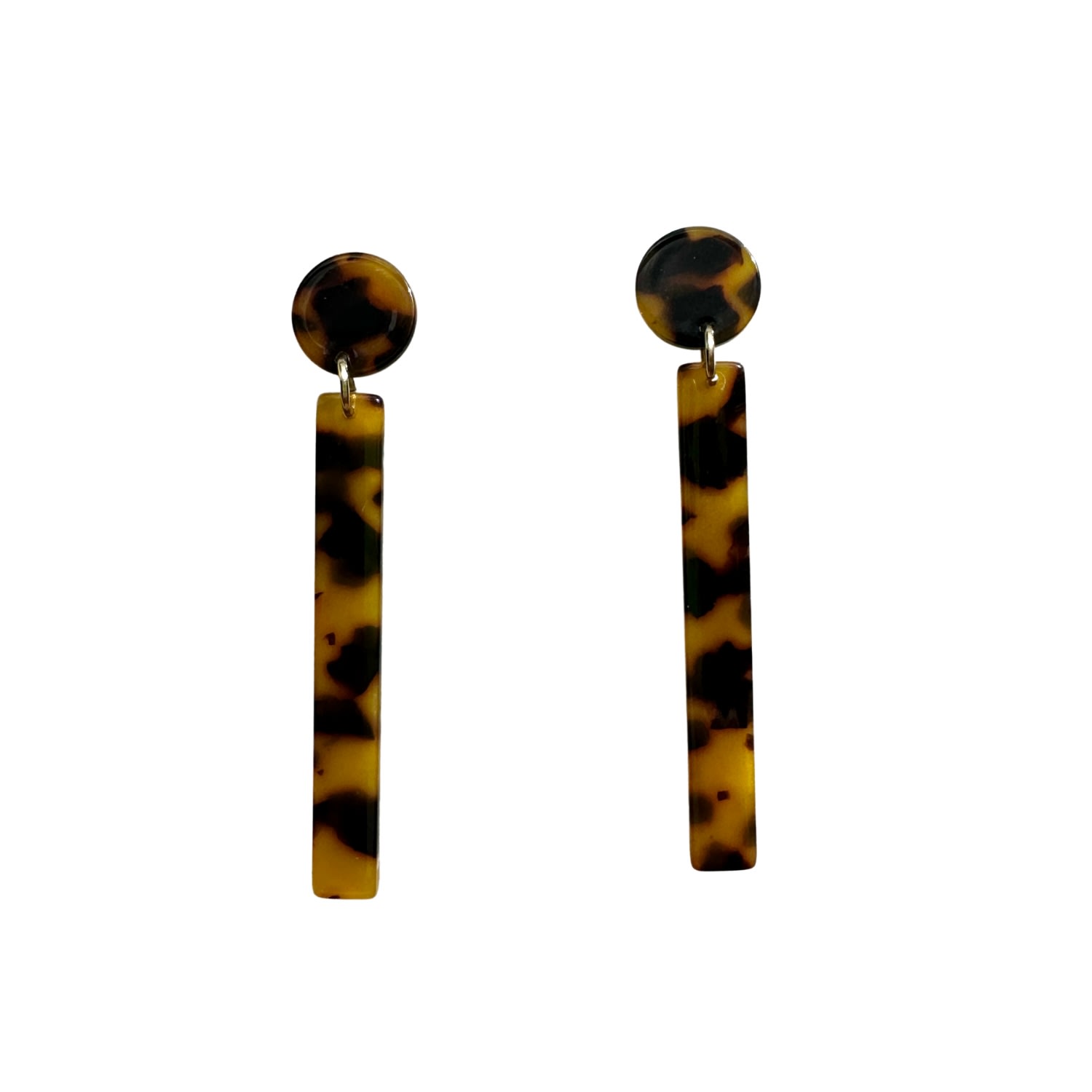 Women’s Black / Brown Matchstick Drop Earrings In Tortoise Closet Rehab