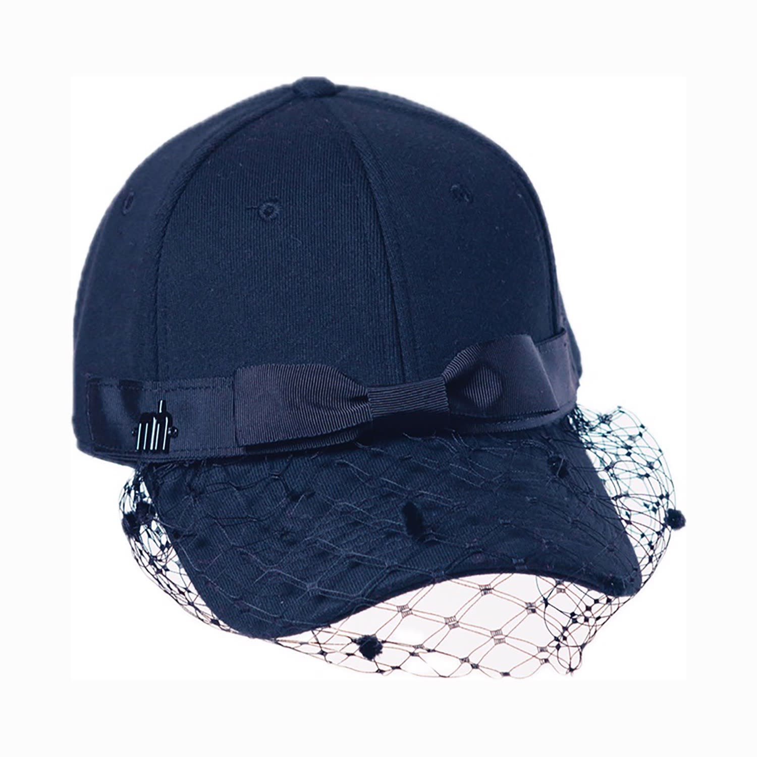 Misa Harada Millinery Women's Gigi Veiled Baseball Cap In Black