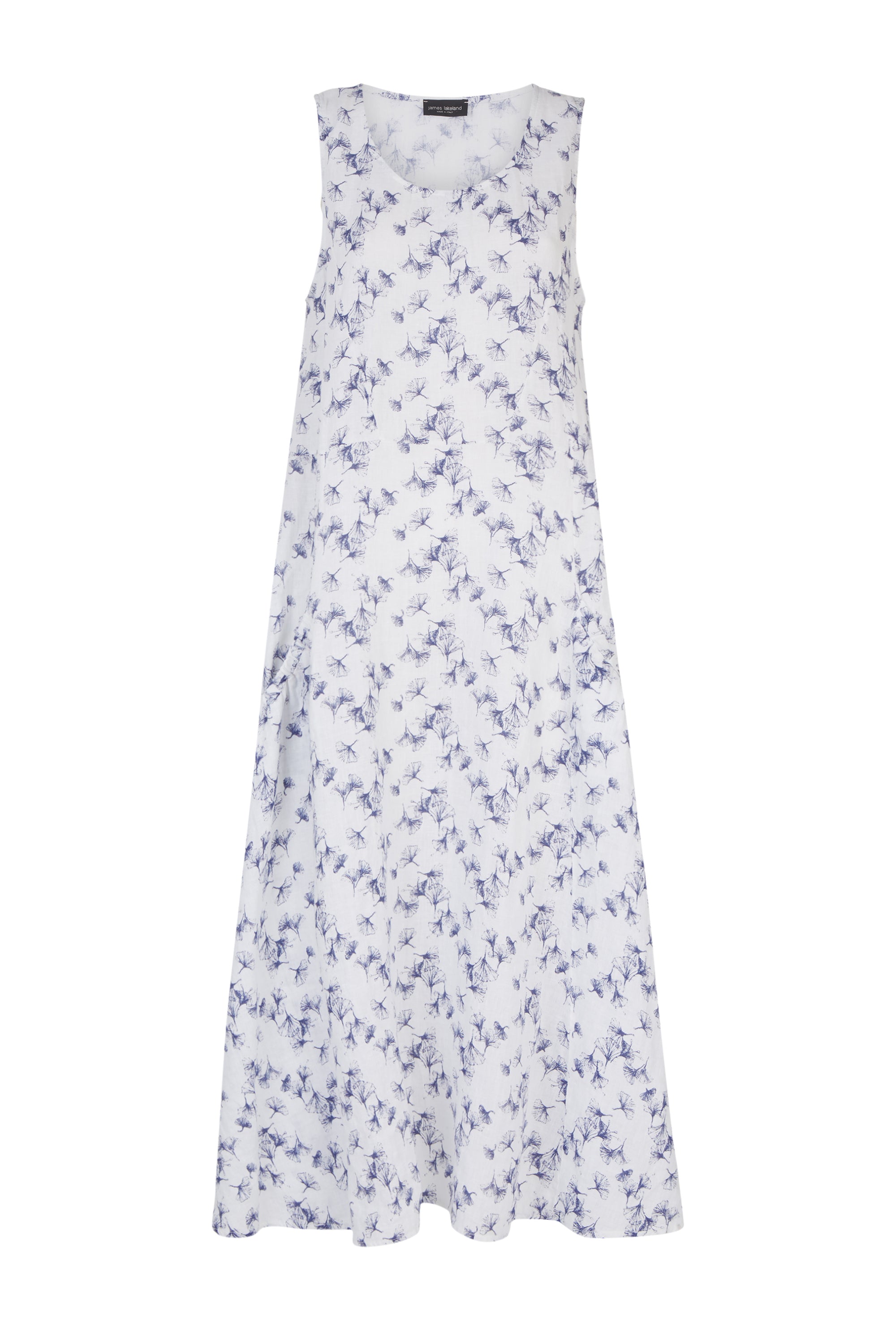 James Lakeland Women's Maxi Linen Print Dress - White