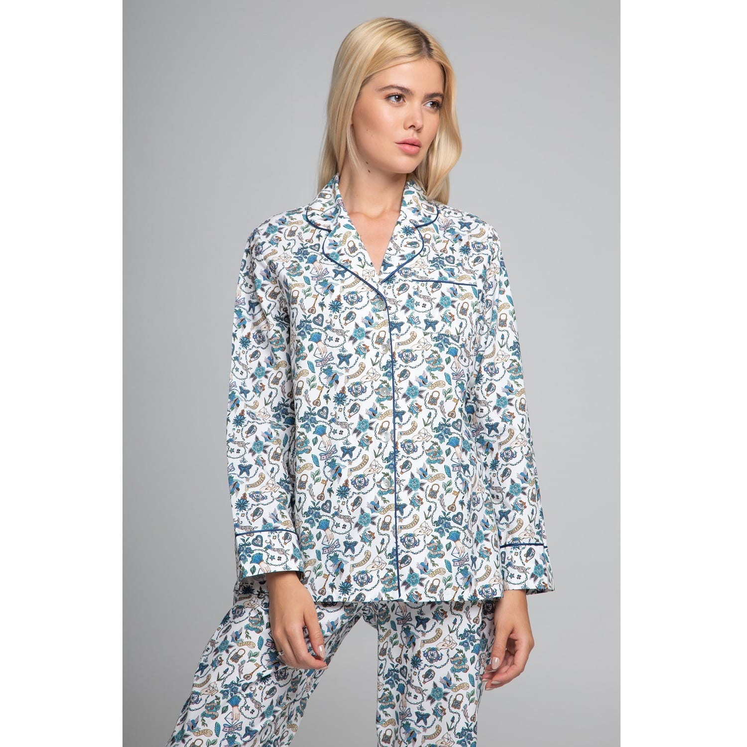 True Love Liberty Print Cotton Pyjama Set, Rumour London