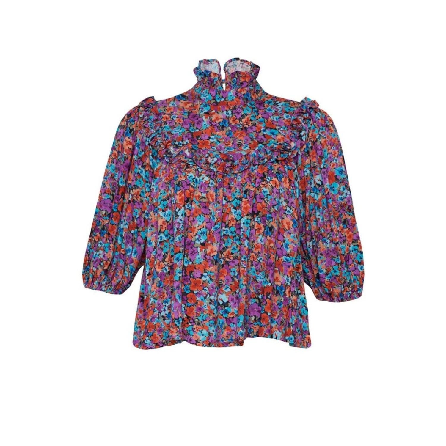 State Of Georgia Women's Red The Joni Top Floral Explosion Raspberry In Red