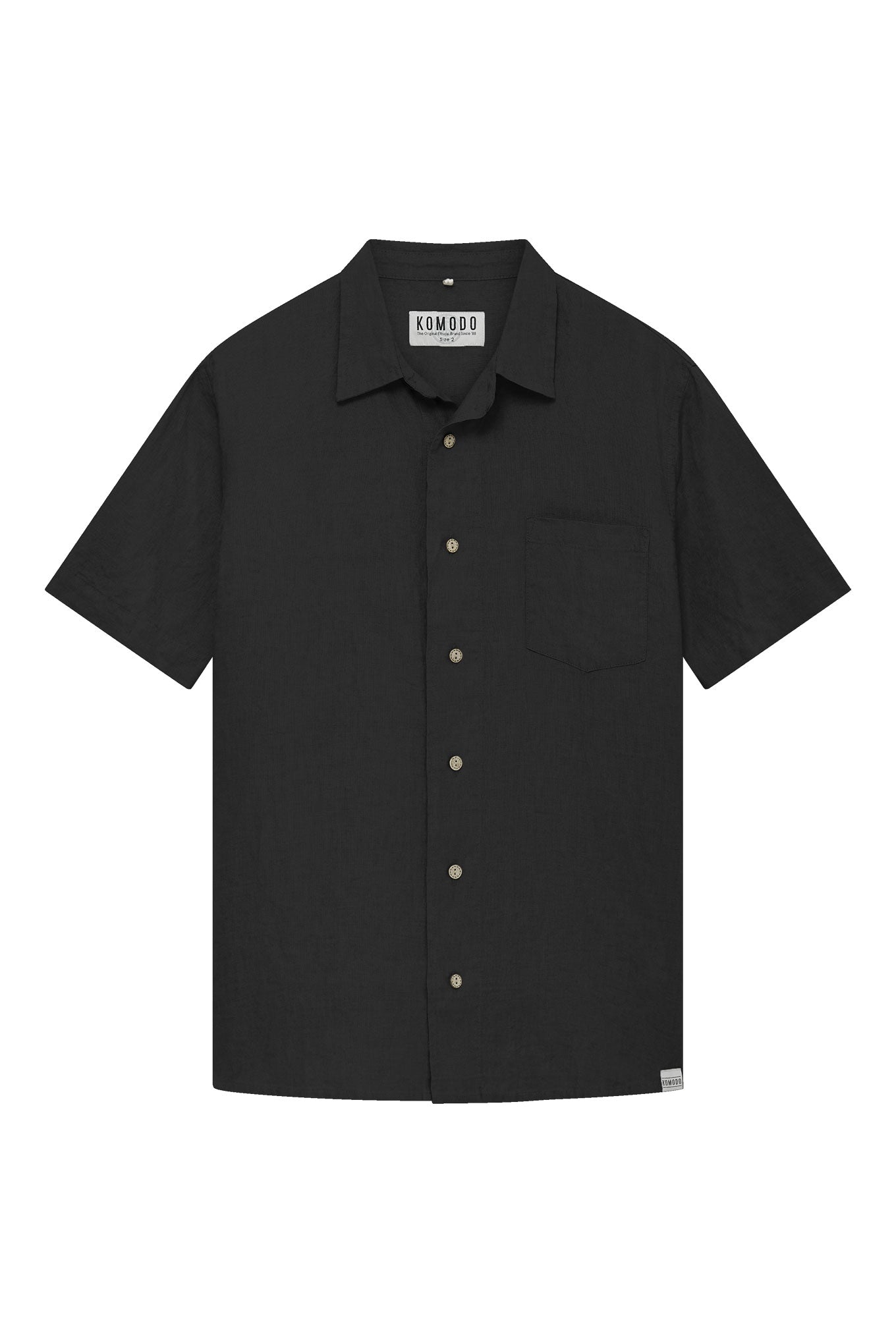 Men’s Dingwalls - Linen Shirt Black Small Komodo