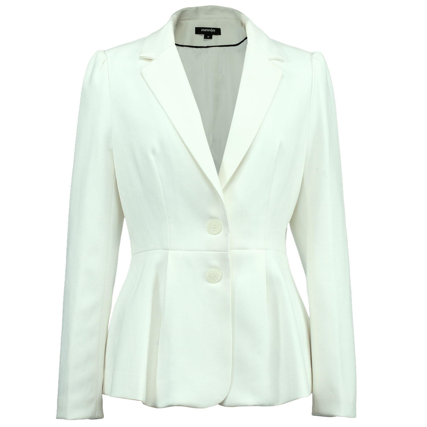 Smart And Joy Women's Fit And Flare Blazer - White In White