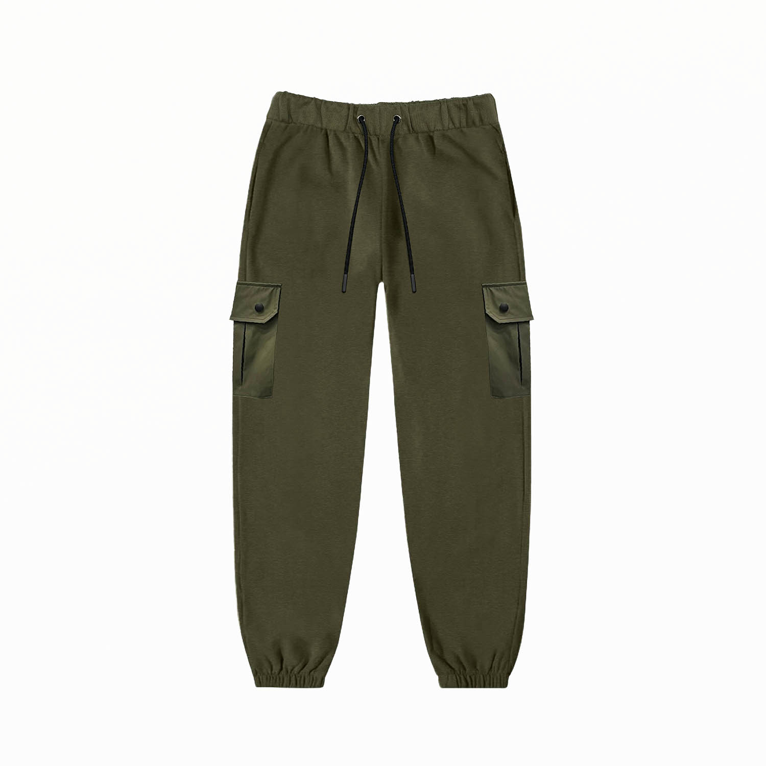 Kapture Green Men's Side Pocket Travel Jogger Pants - Military In Green