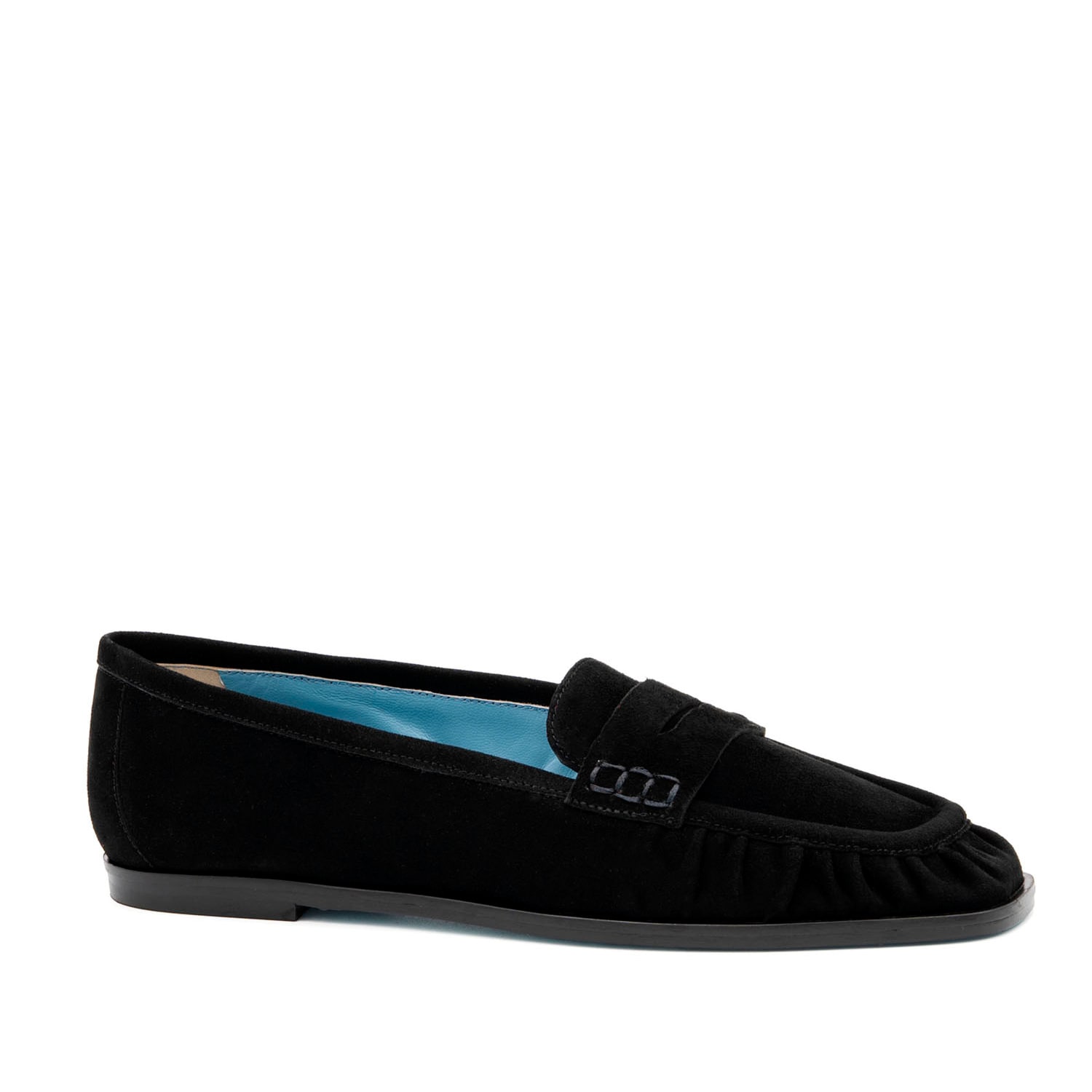 Valentina Rangoni Women's Bubble Penney Loafer - Black Cashmere Suede