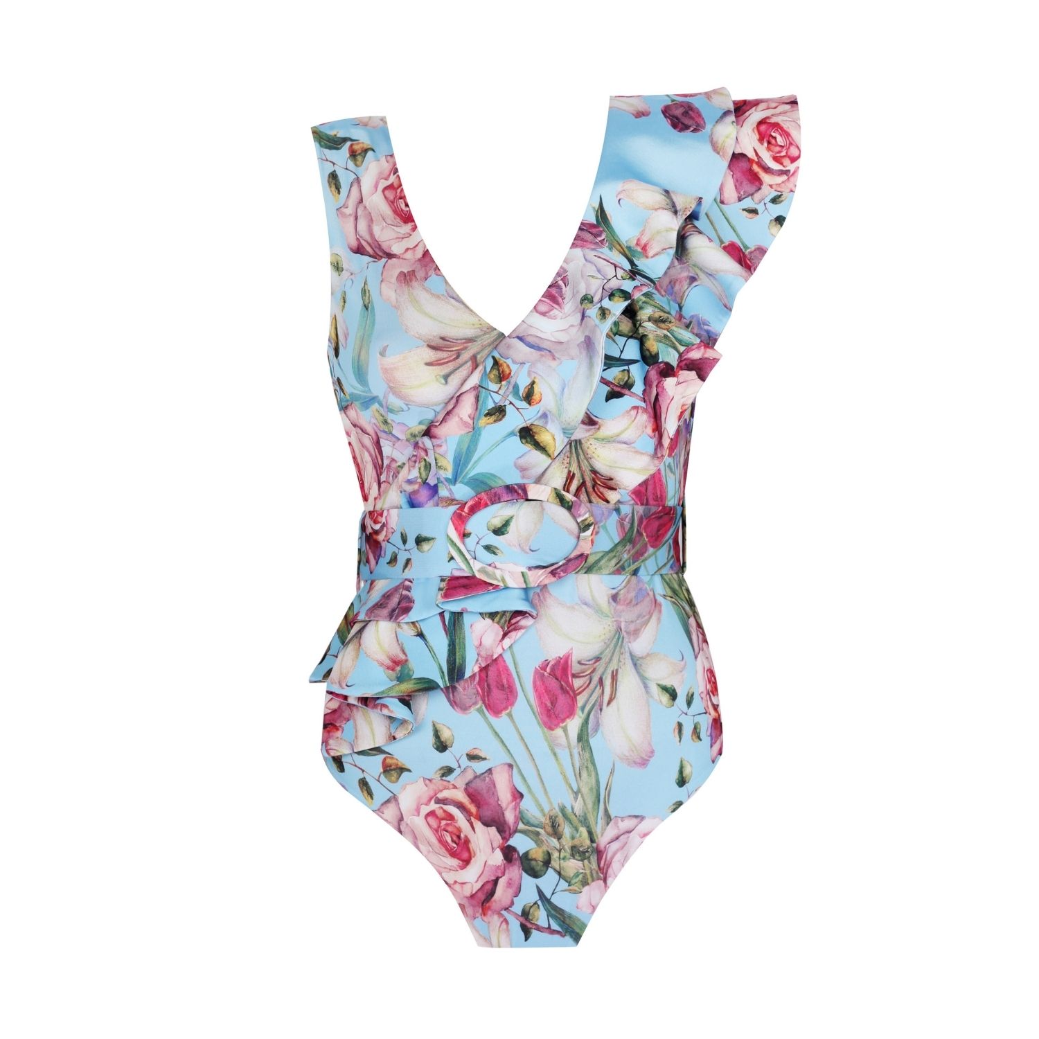 Nur Karaata Women's Blue Lilac Blu Swimsuit In Blue