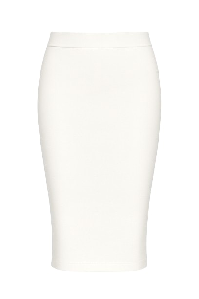 Conquista Women's Neutrals Stretch Pencil Skirt In Cream In White