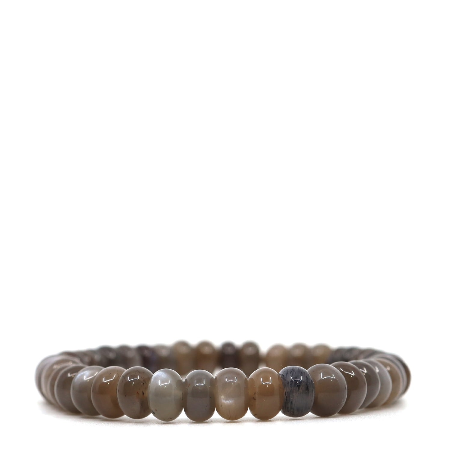 Shar Oke Men's Grey / Neutrals Grey Moonstone Bracelet In Gray