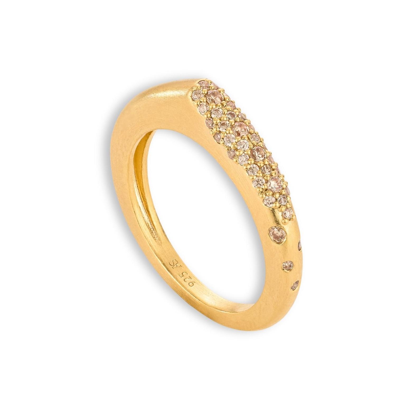 Aelea Studio Women's White / Yellow Lyria Ring In Multi