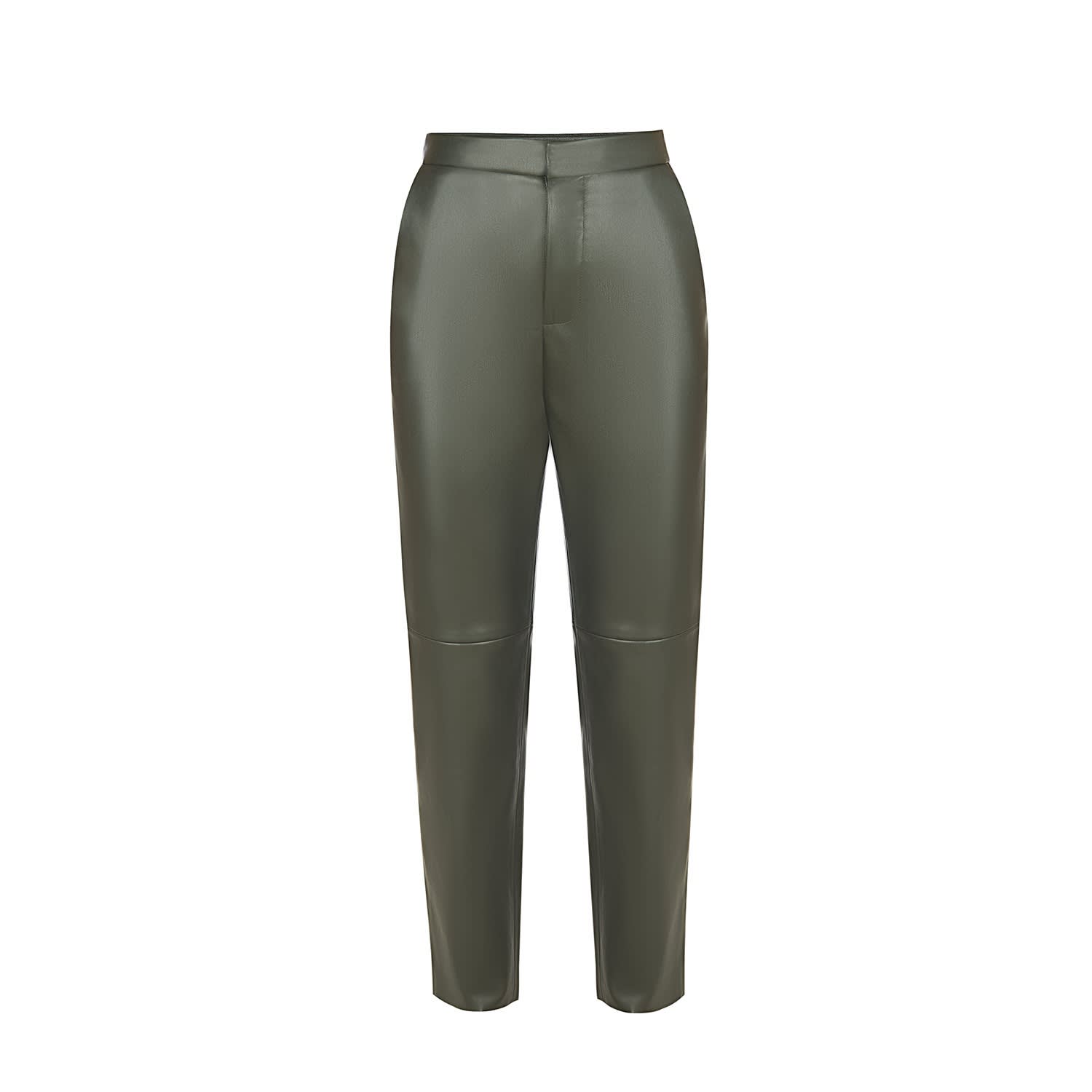 khaki leather pants