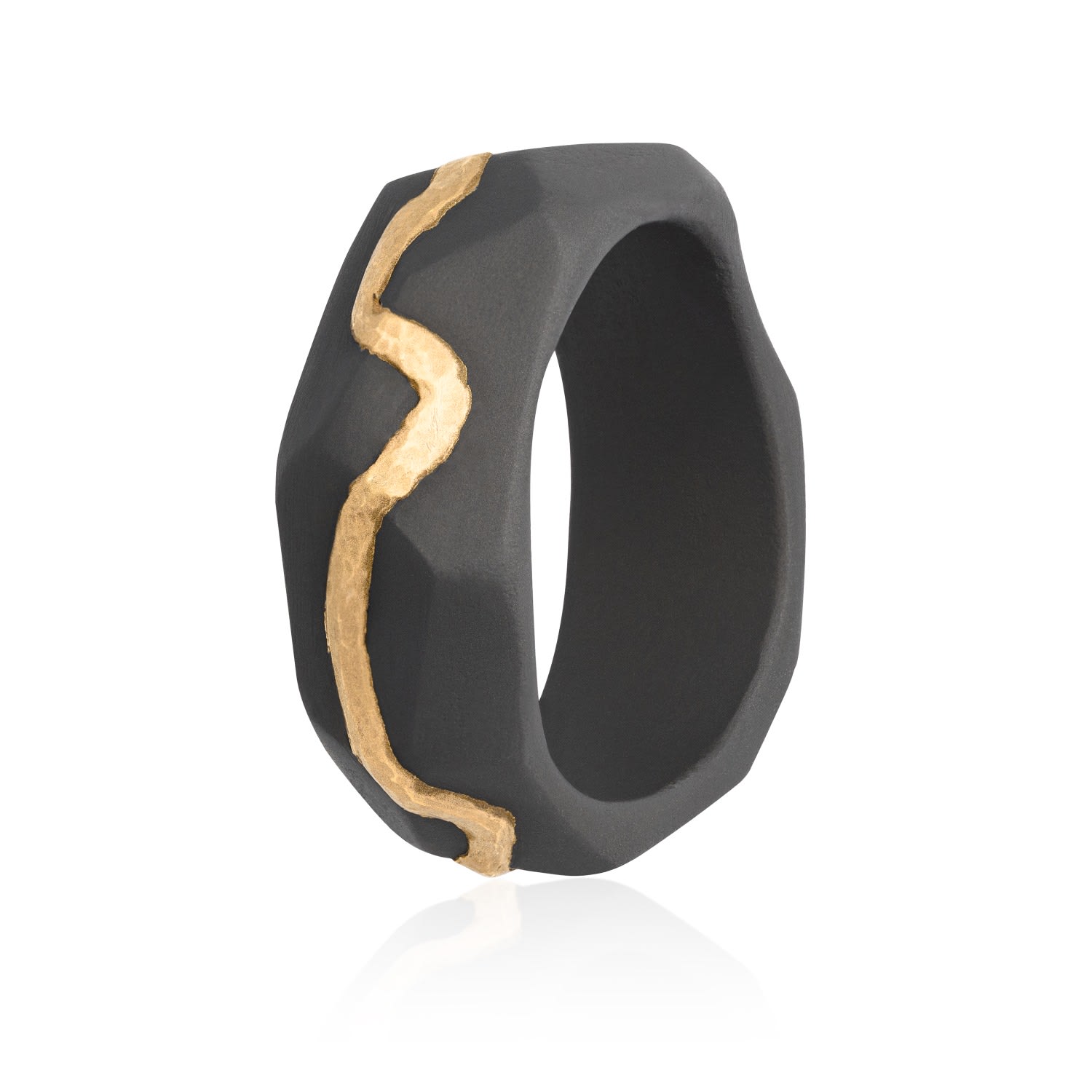 Women’s Black Takto Ring Pure Gold Veins Gi by Giselle