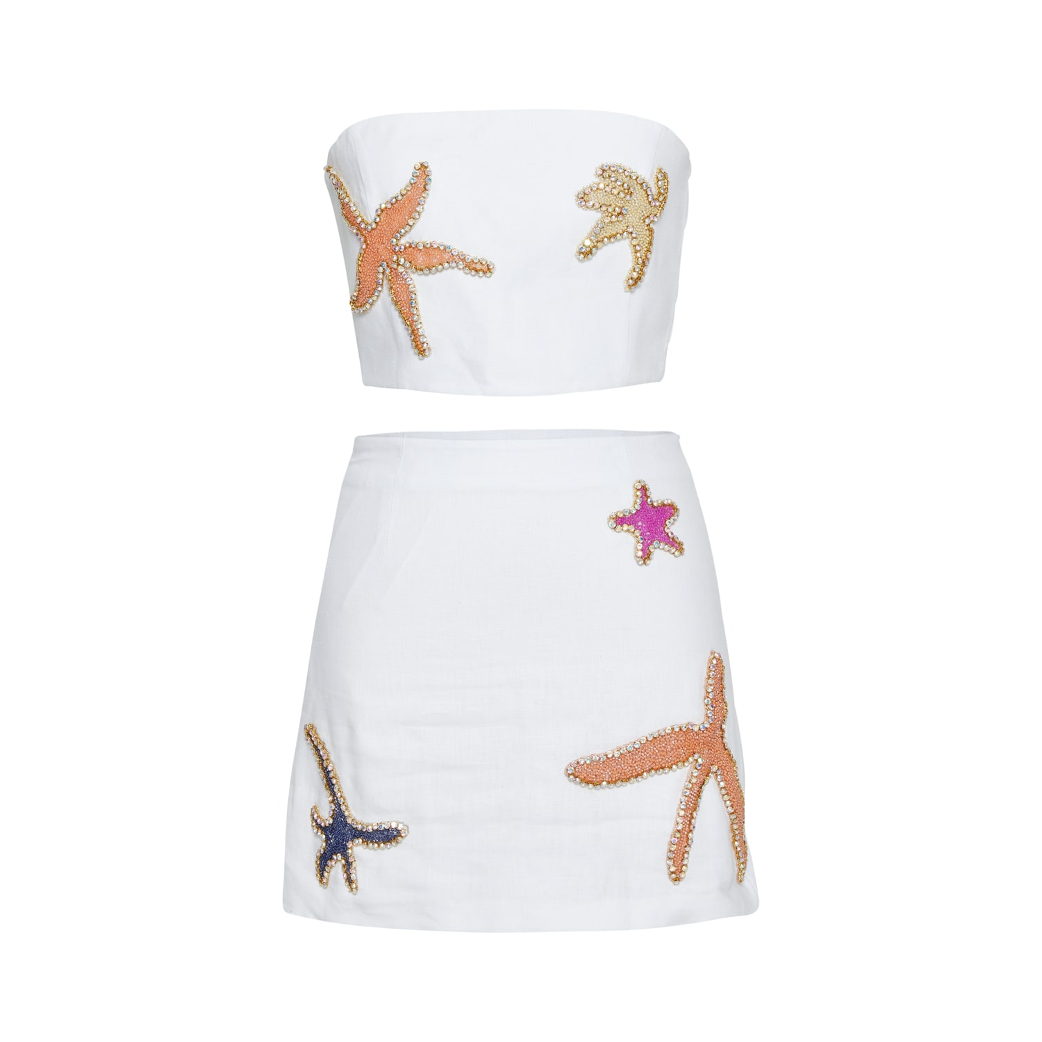 By Felizia Scylla Embellished Co-ord Set White In White