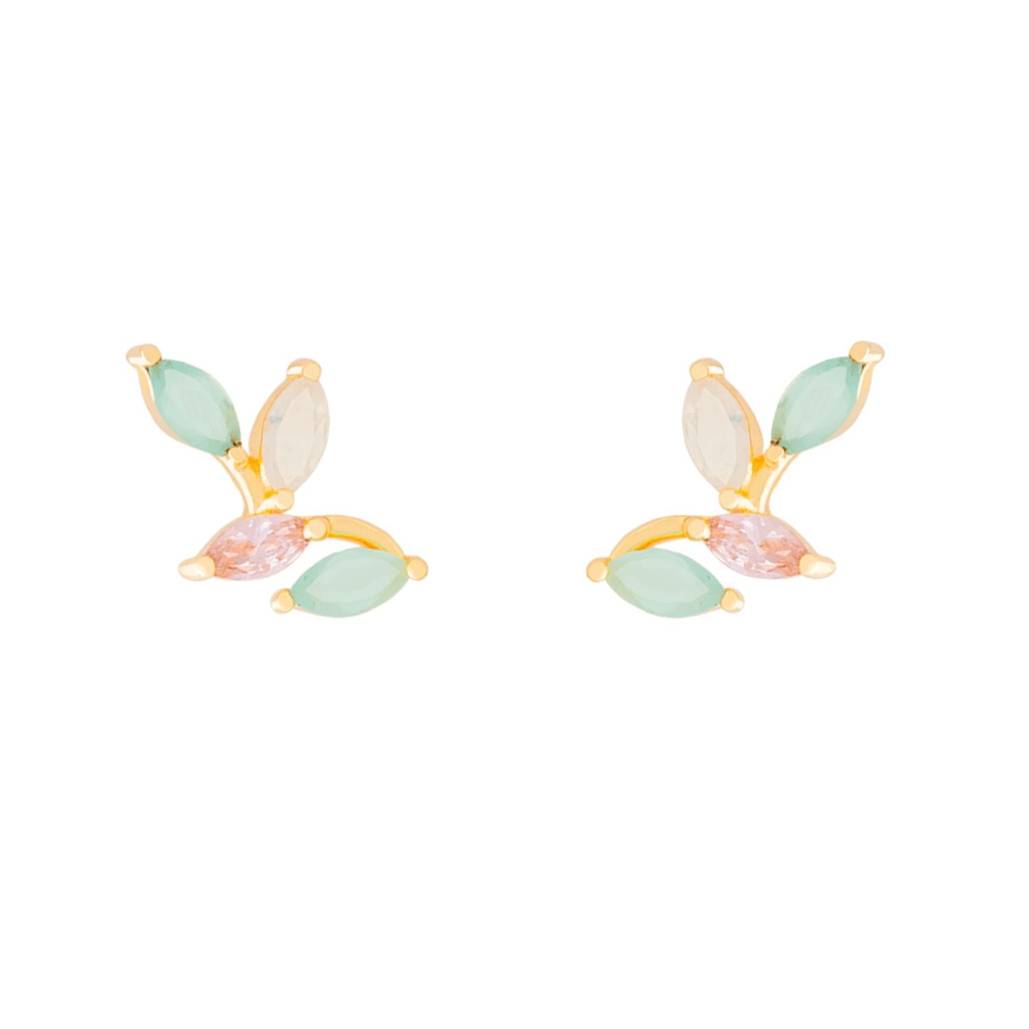 Women’s Padma Flower Leaf Earrings Lavani Jewels