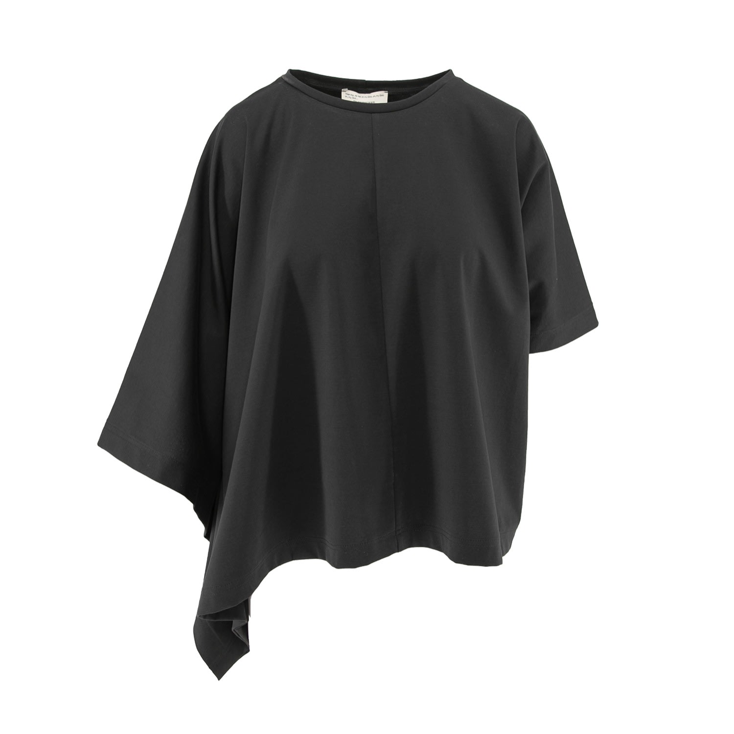 Women's Asymmetrical Black Jersey Top | L/Xl | Silvia Serban