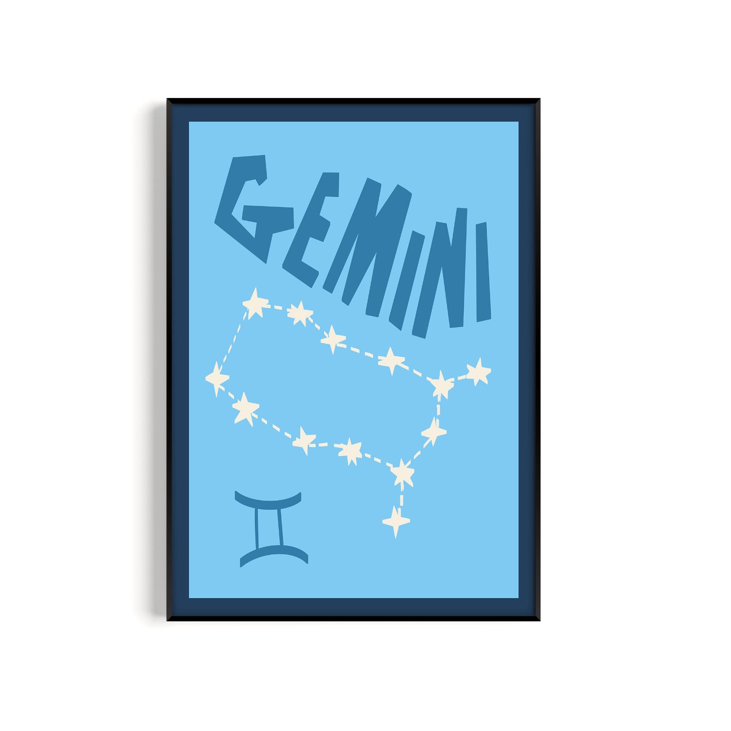Natalie Cass Art Gemini Art Print - A2