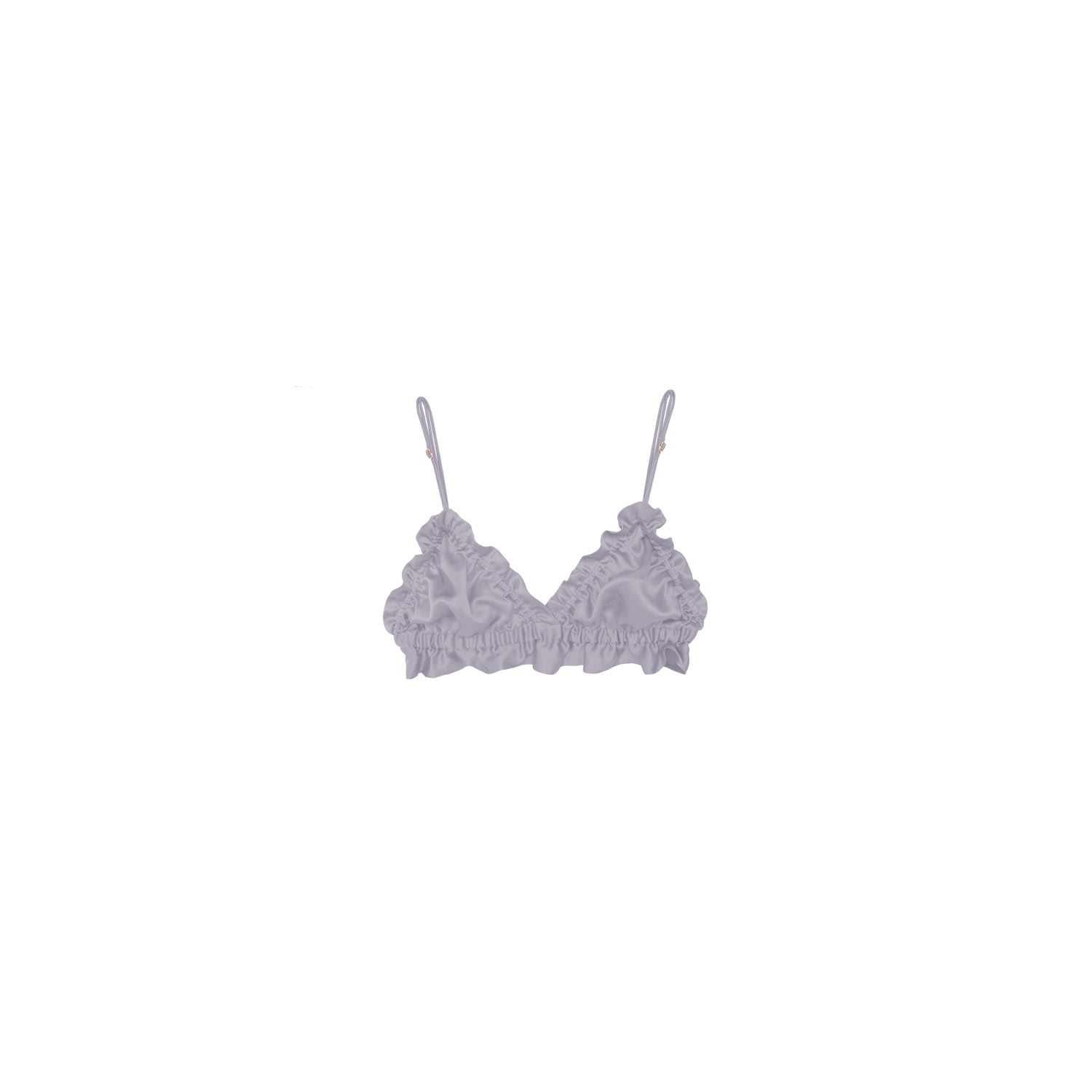 Crease Women's Silver Lilac Scalloped Triangle Bra In Gray