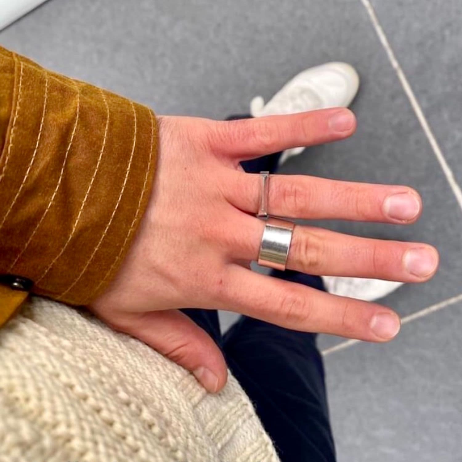 Gap Ring Large Sterling Silver | Edge Only | Wolf & Badger