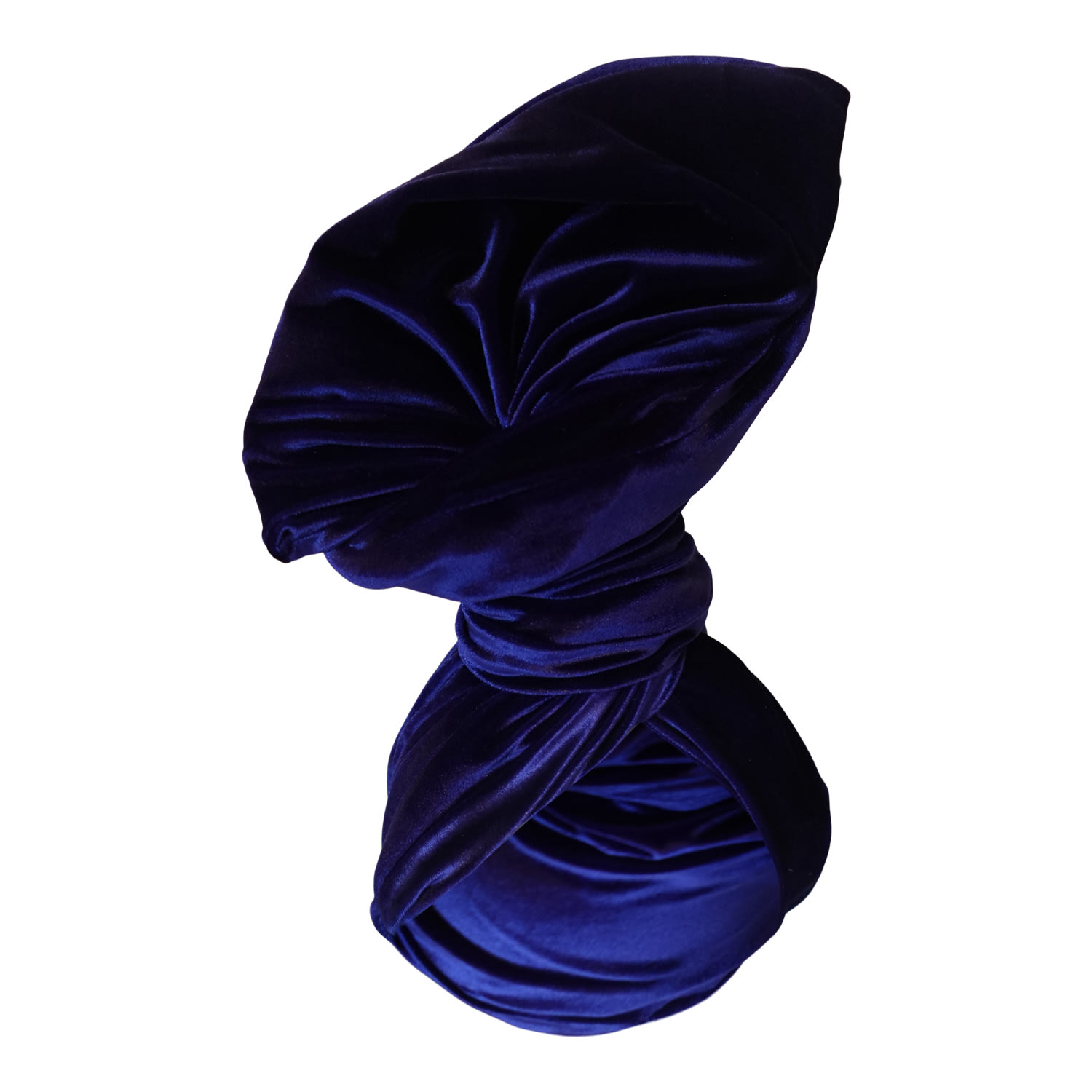 Women's Twisturban Turban Cobalt Blue Velvet | Romer Millinery