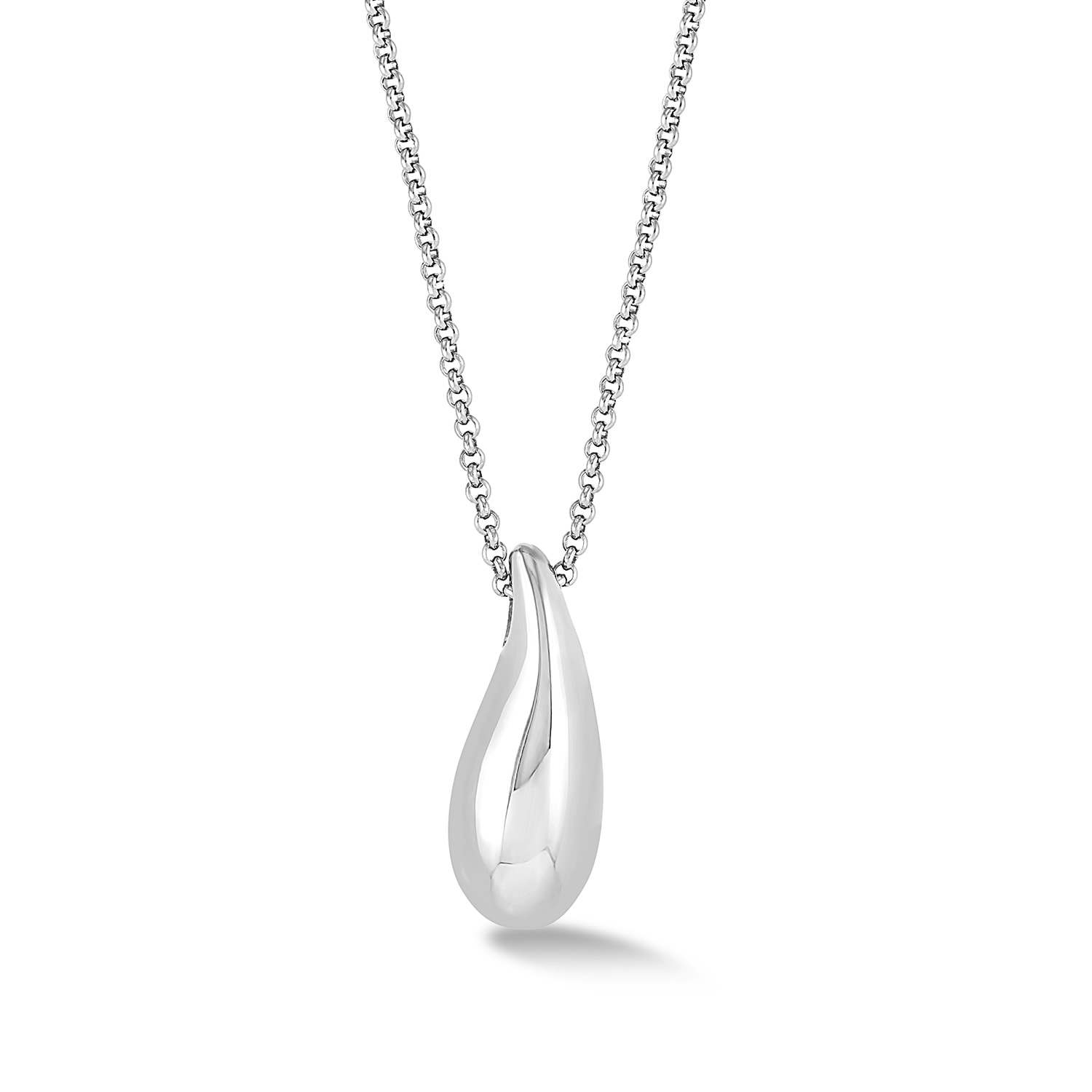 Women’s Large Pebble Droplet Pendant In Silver Dower & Hall