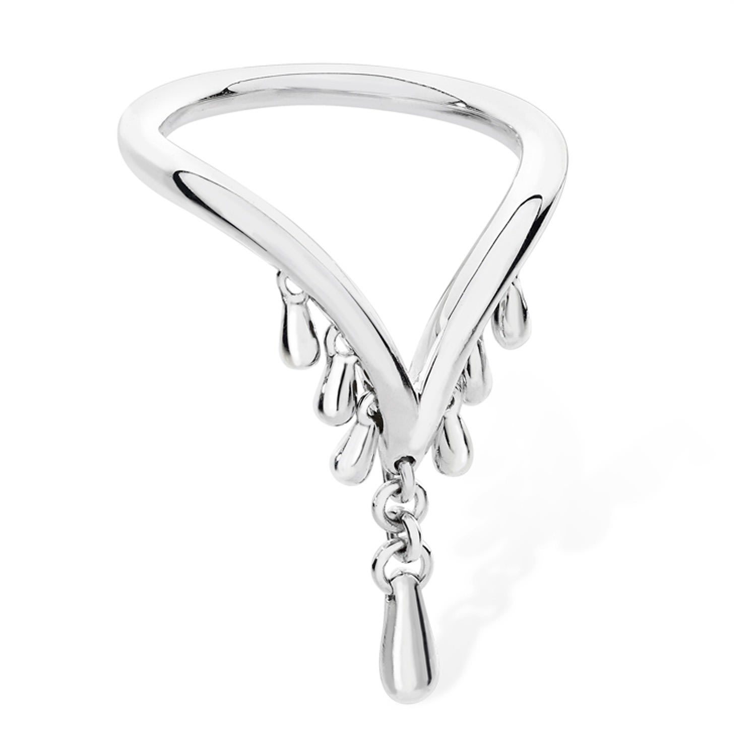 Lucy Quartermaine Women's Silver Wishbone Ring In Metallic