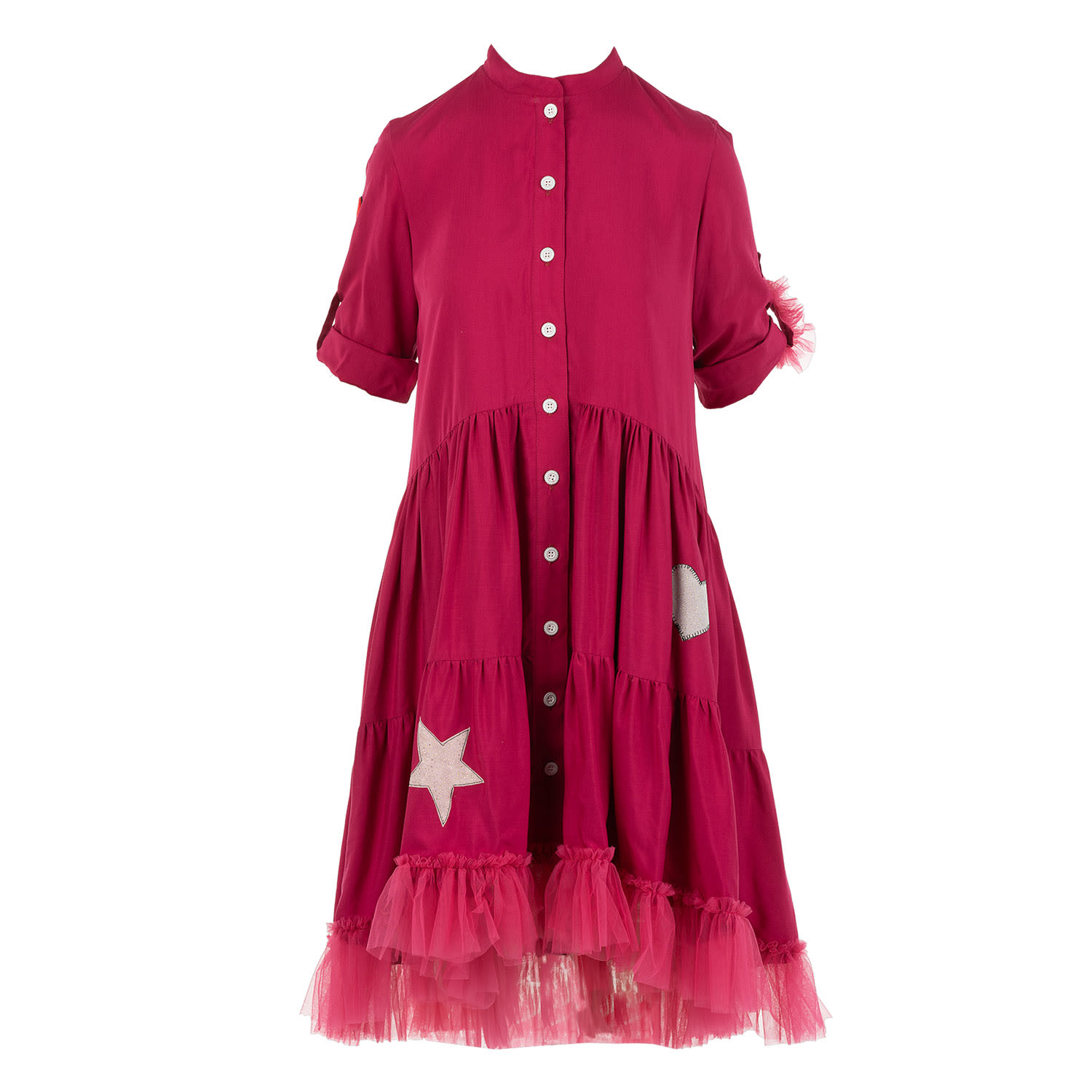 Women’s Pink / Purple Cute Fuchsia Summer Dress Large Mammu Couture