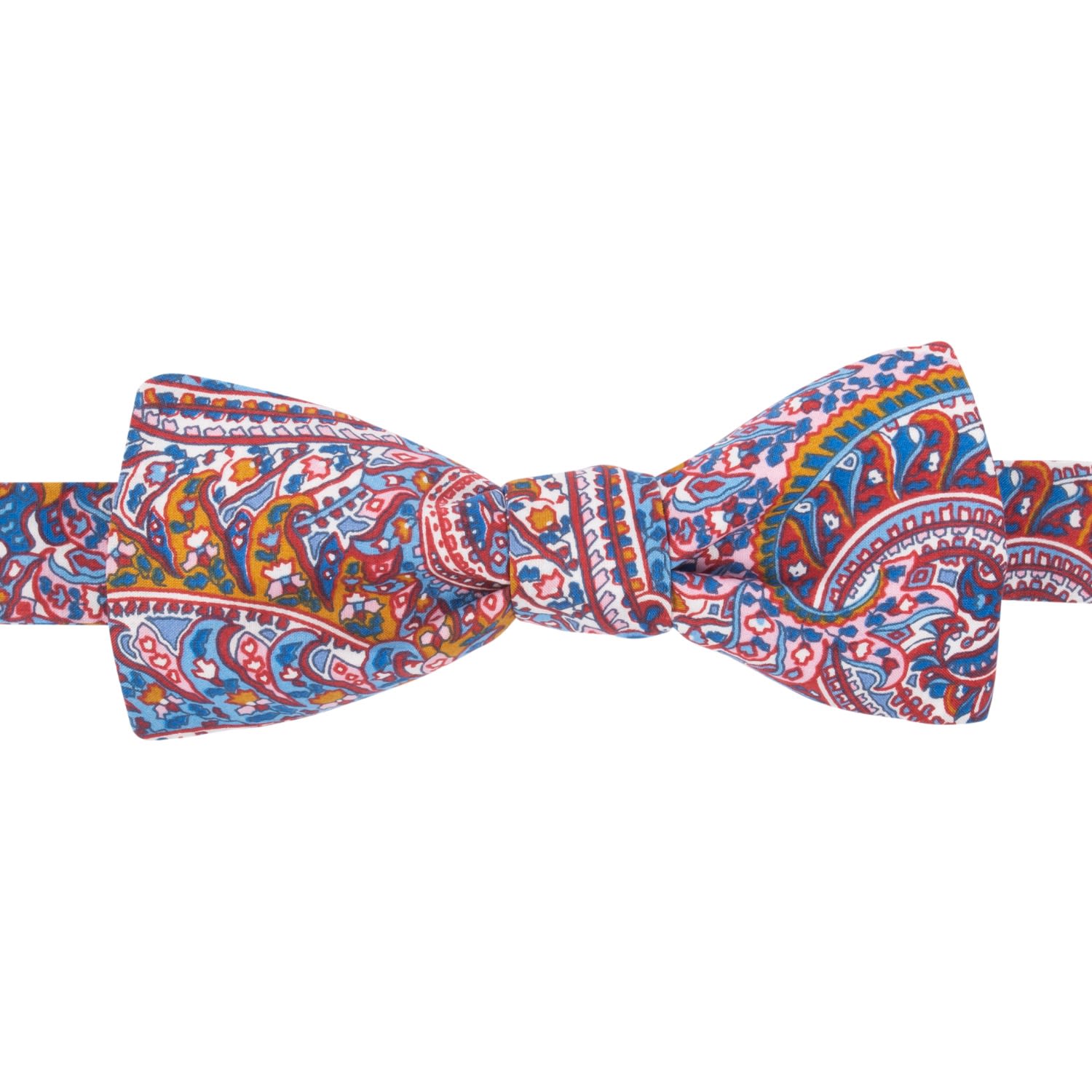 Le Colonel Men's Red Liberty Tropical Prince Bow Tie In Red