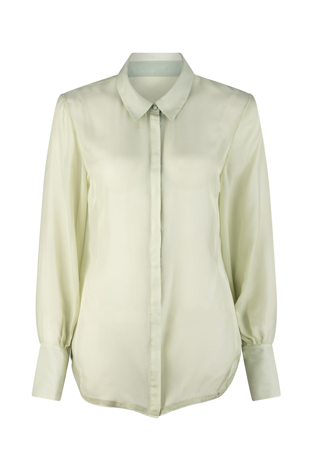 Dref By D Women's Green Gabriel Pure Silk Shirt - Avocado