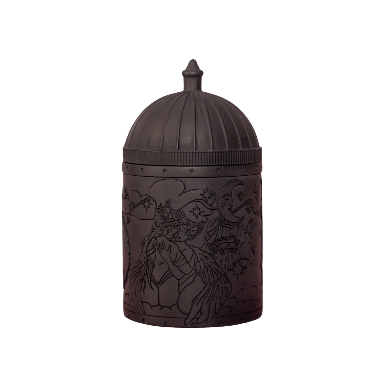 Meltdown Studio Black Refillable Candle Holder In Black
