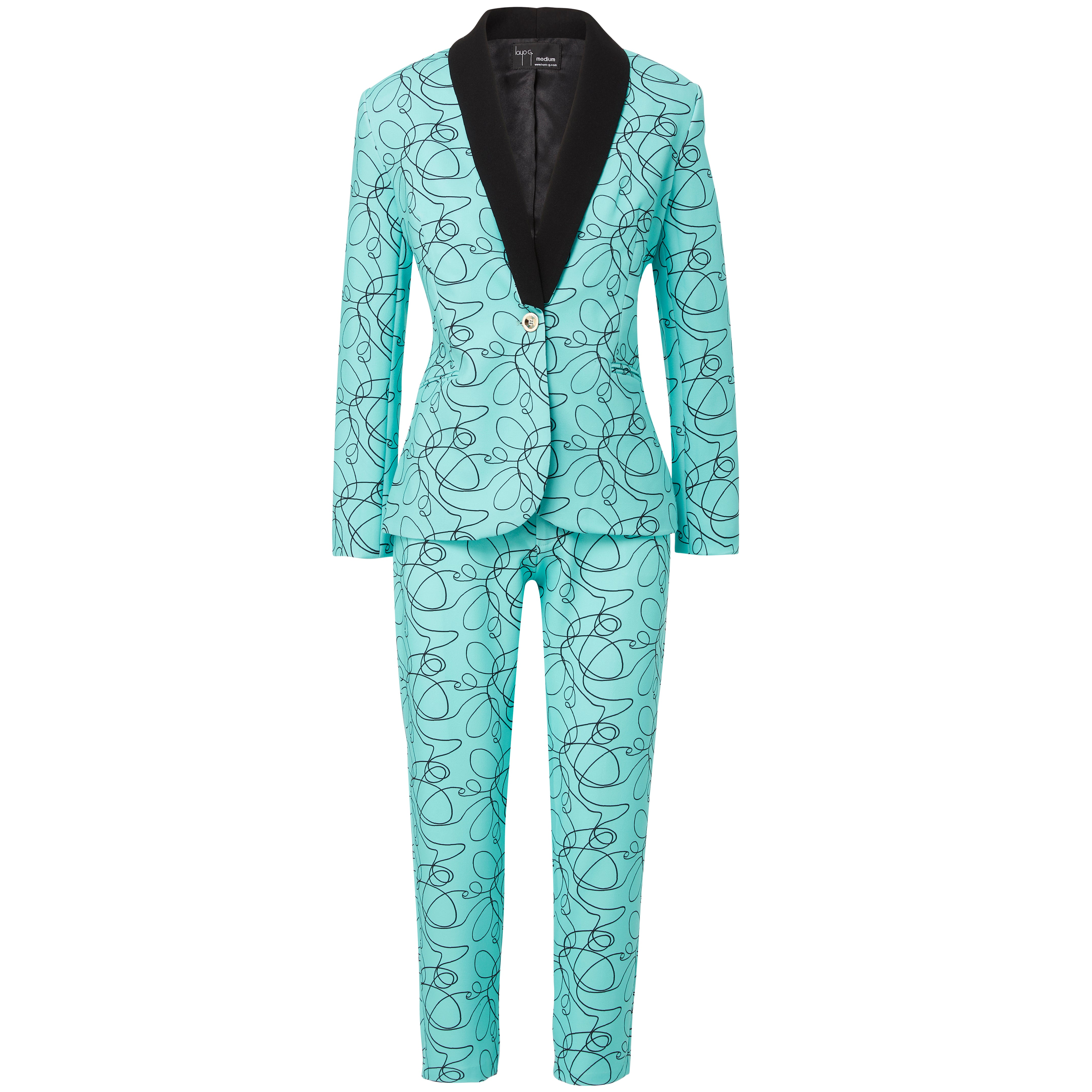 Women’s A Rebellious Leggings Suit - Mint Green Pattern Large Layo G