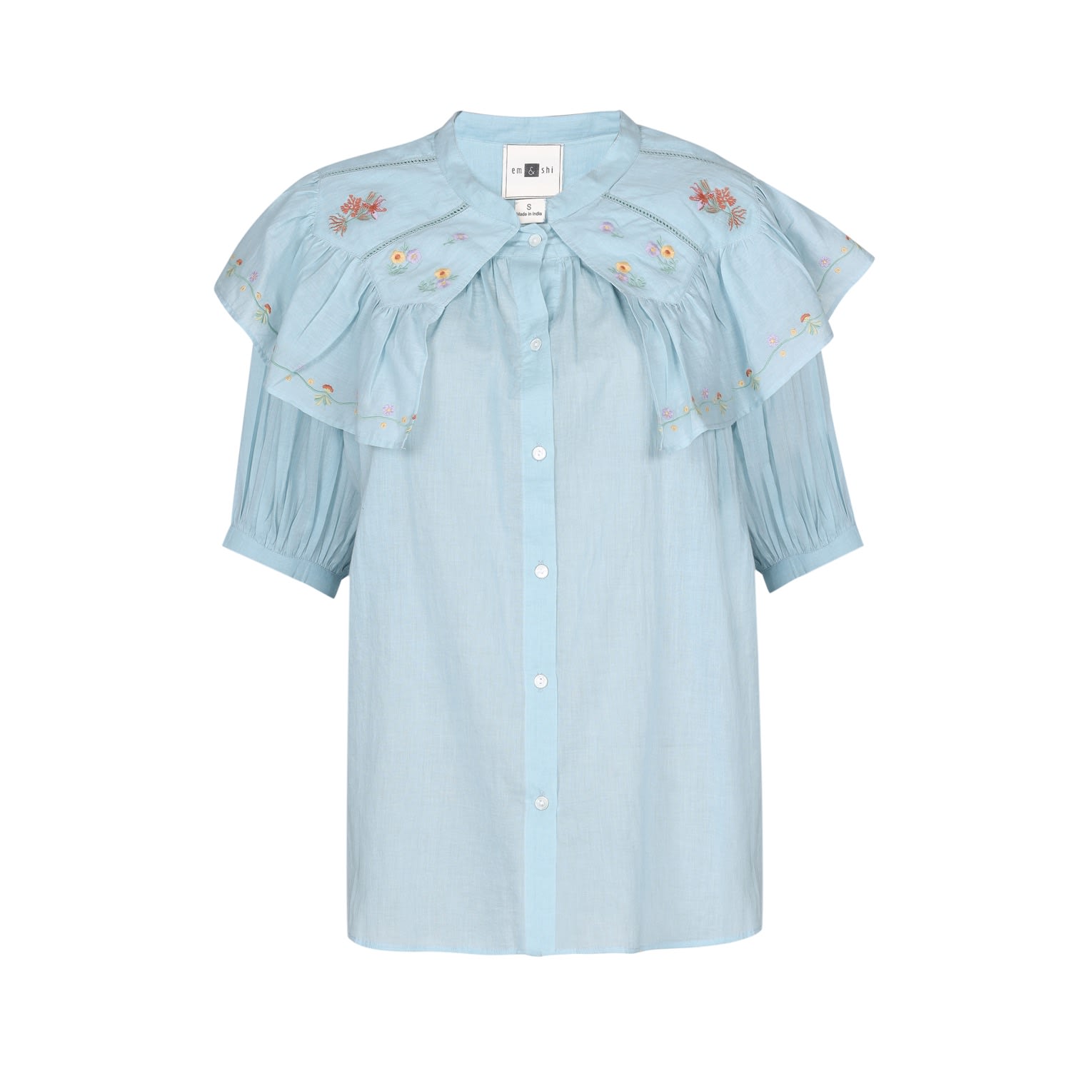 Em & Shi Women's Aqua Cottage Top