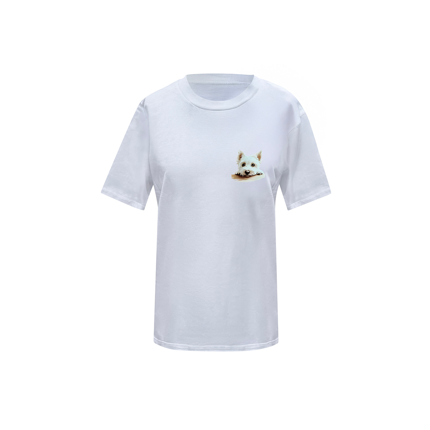 Toma Women's Dog Lover White T-shirt Number Twenty Two In White