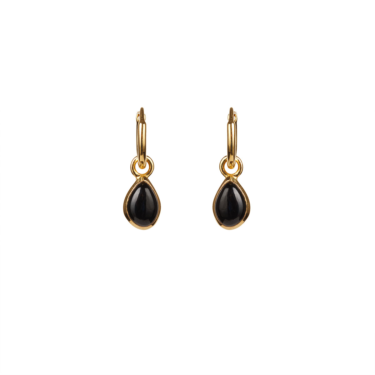 Women’s Apollo Black Onyx Mini Hoop Earrings Gold Rachel Entwistle Jewellery