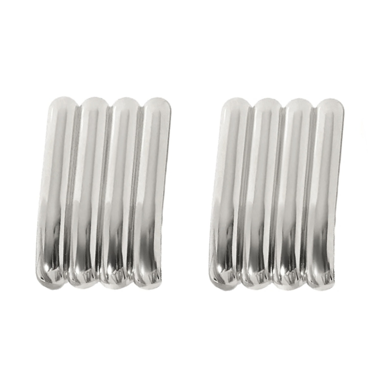 Arsn The Label Women's Silver Repeat Patterns Statement Earring In Metallic