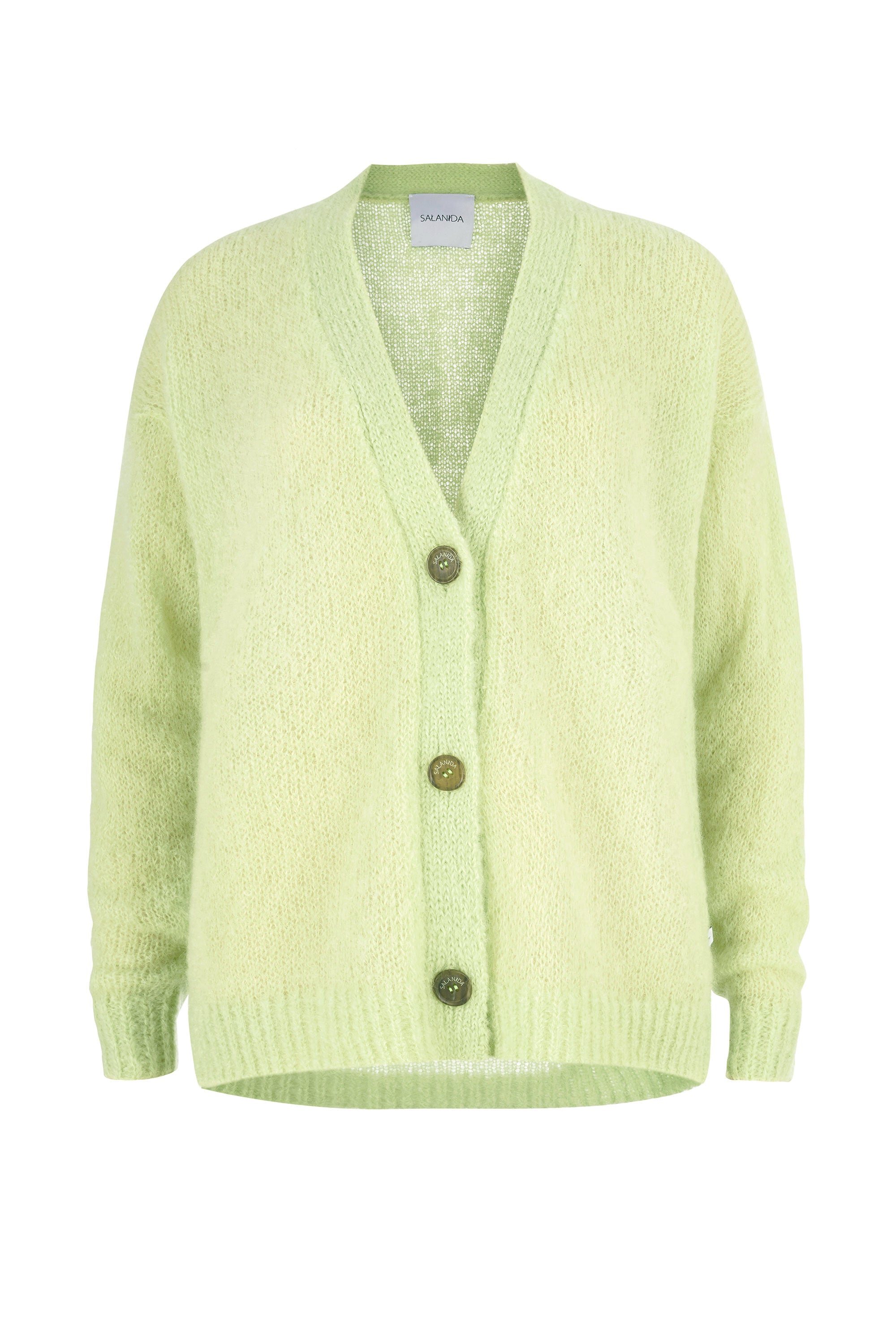 Salanida Women's Green Melody Mohair Cardigan Limone In Green