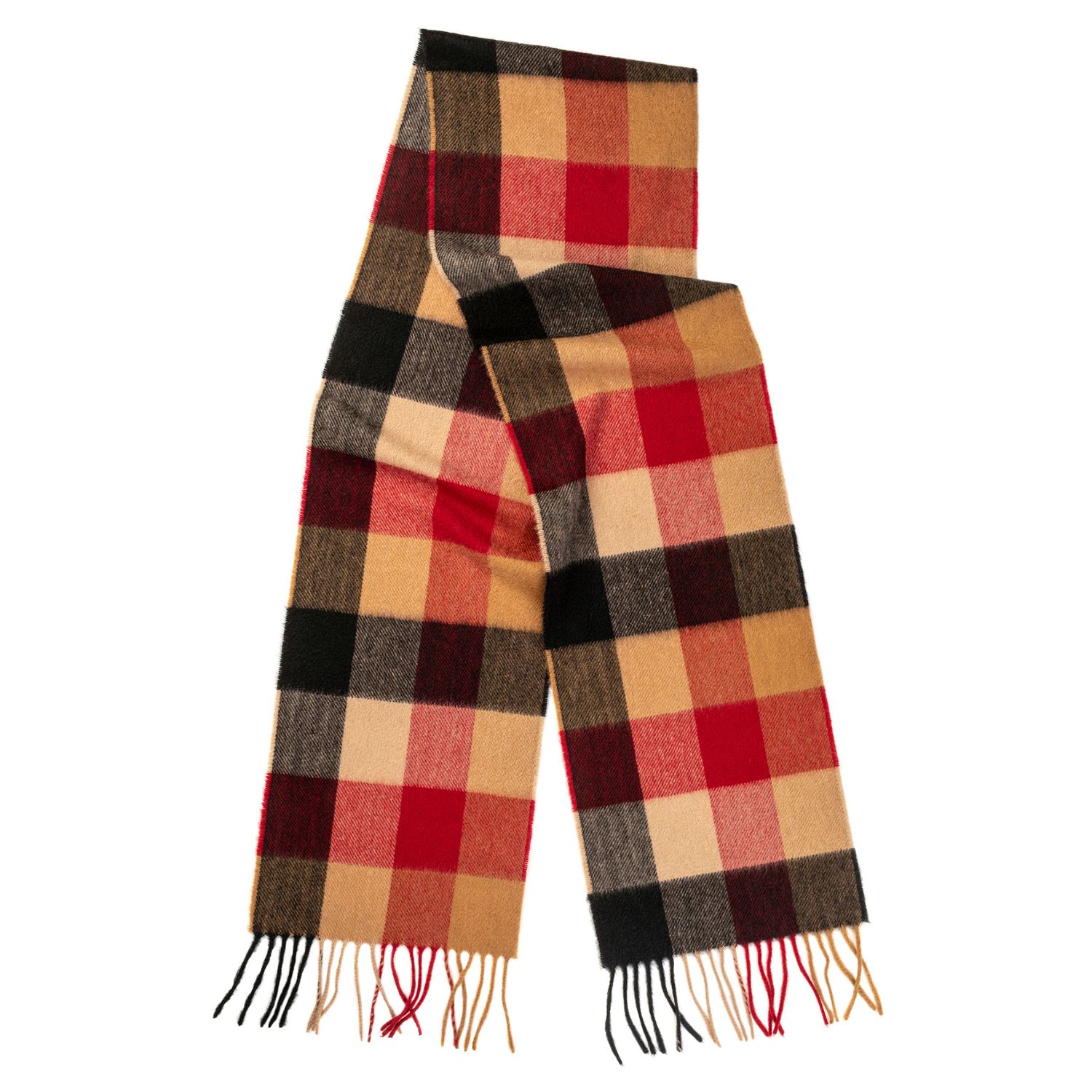 Kinalba Women's Red Oban Vicuna Block Cashmere Scarf In Red
