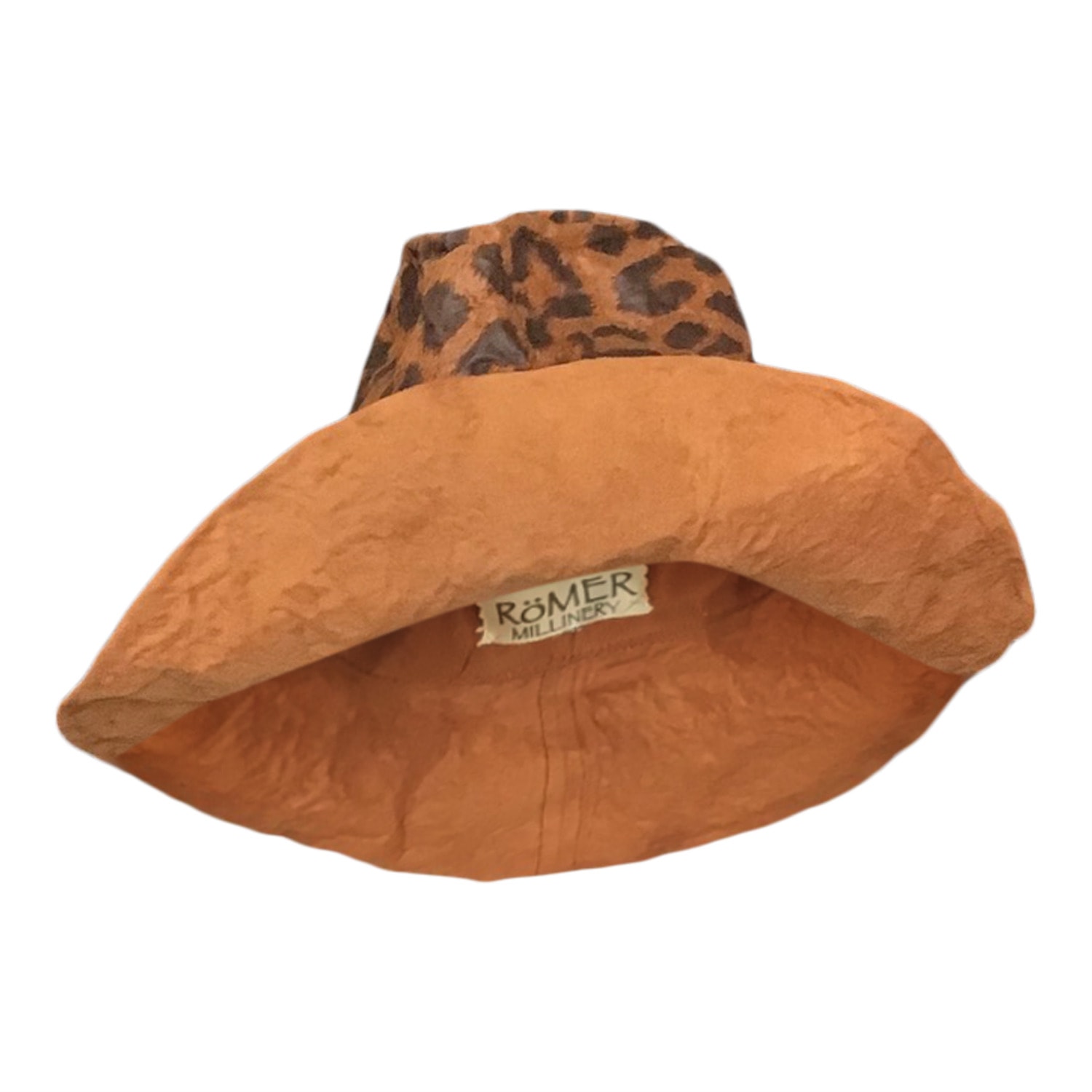 Women’s Brown Vegan Suede "Morphy" Fedora Hat In Leopard 57Cm Romer Millinery