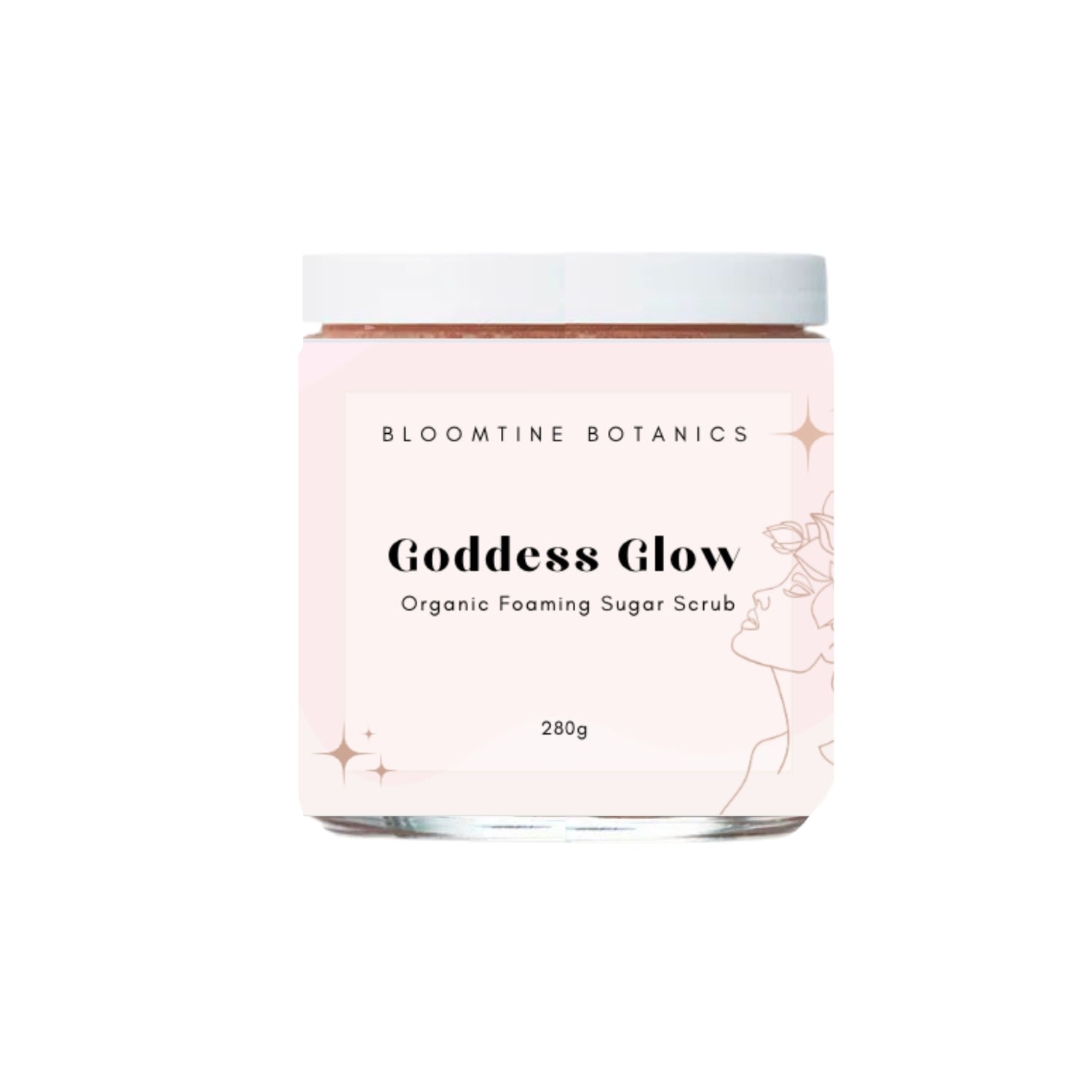 Pink / Purple / Gold Indulgent Goddess Glow Foaming Scrub - Coconut & Vanilla - Large Bloomtine Earth Angel Hq