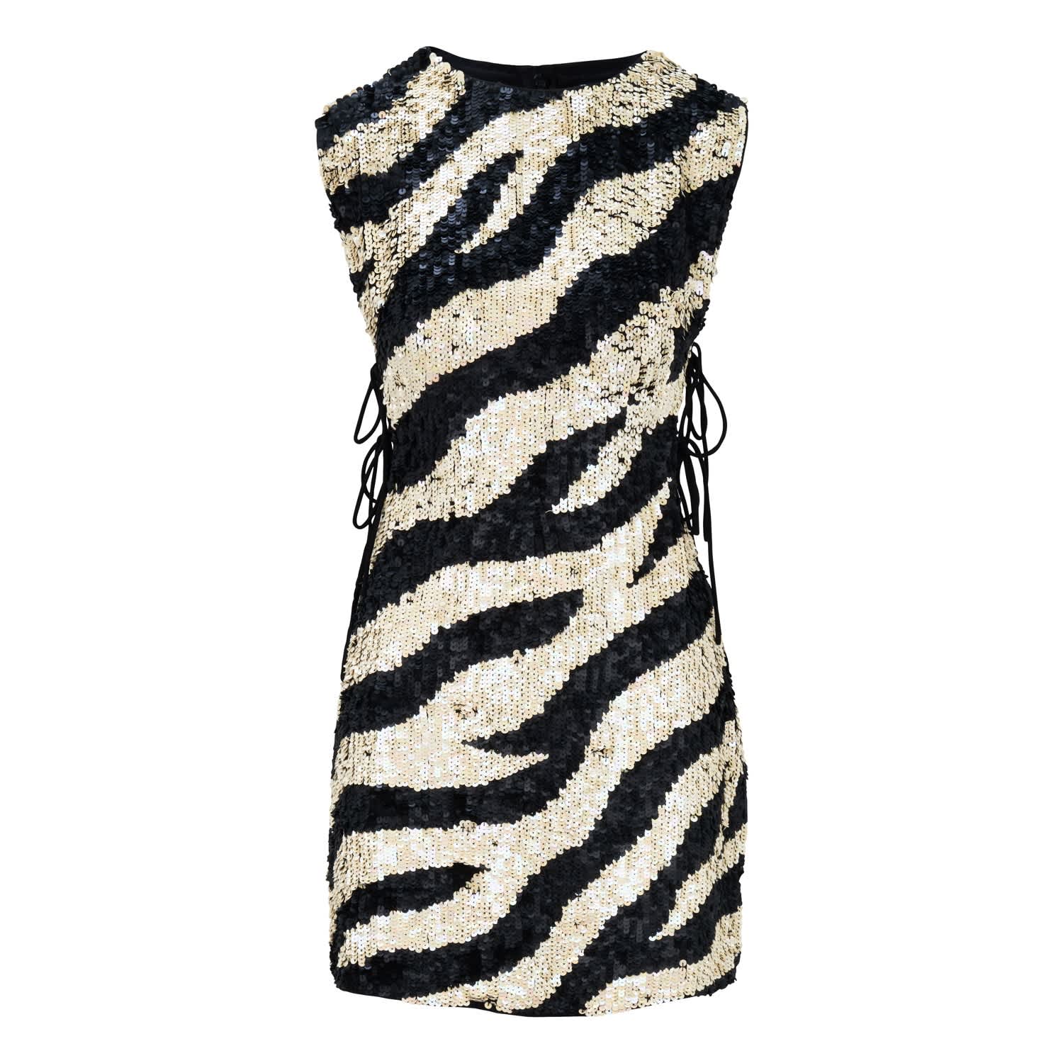 Fallon Dress In Zebra Sequin | RaeVynn | Wolf & Badger