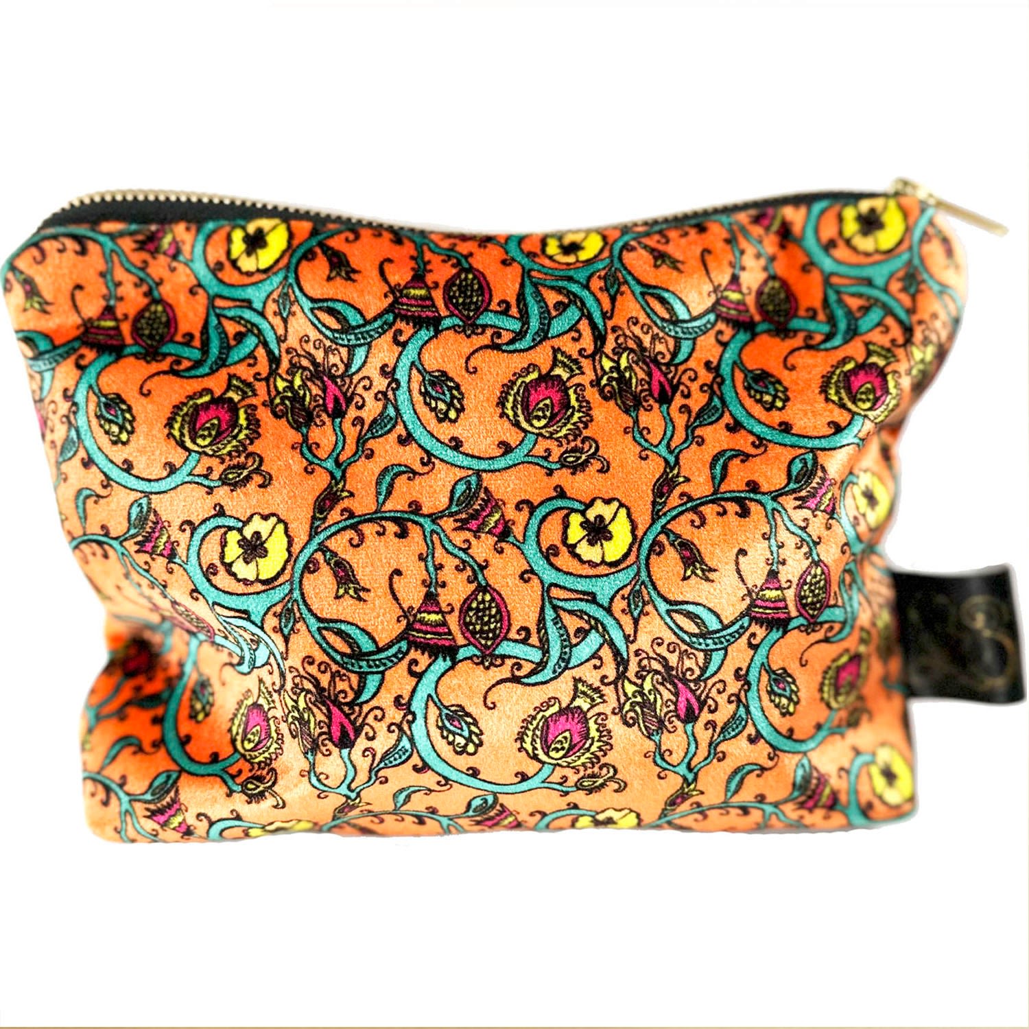 The Orange Decortive Thistle Makeup Bag Laura B Interiors