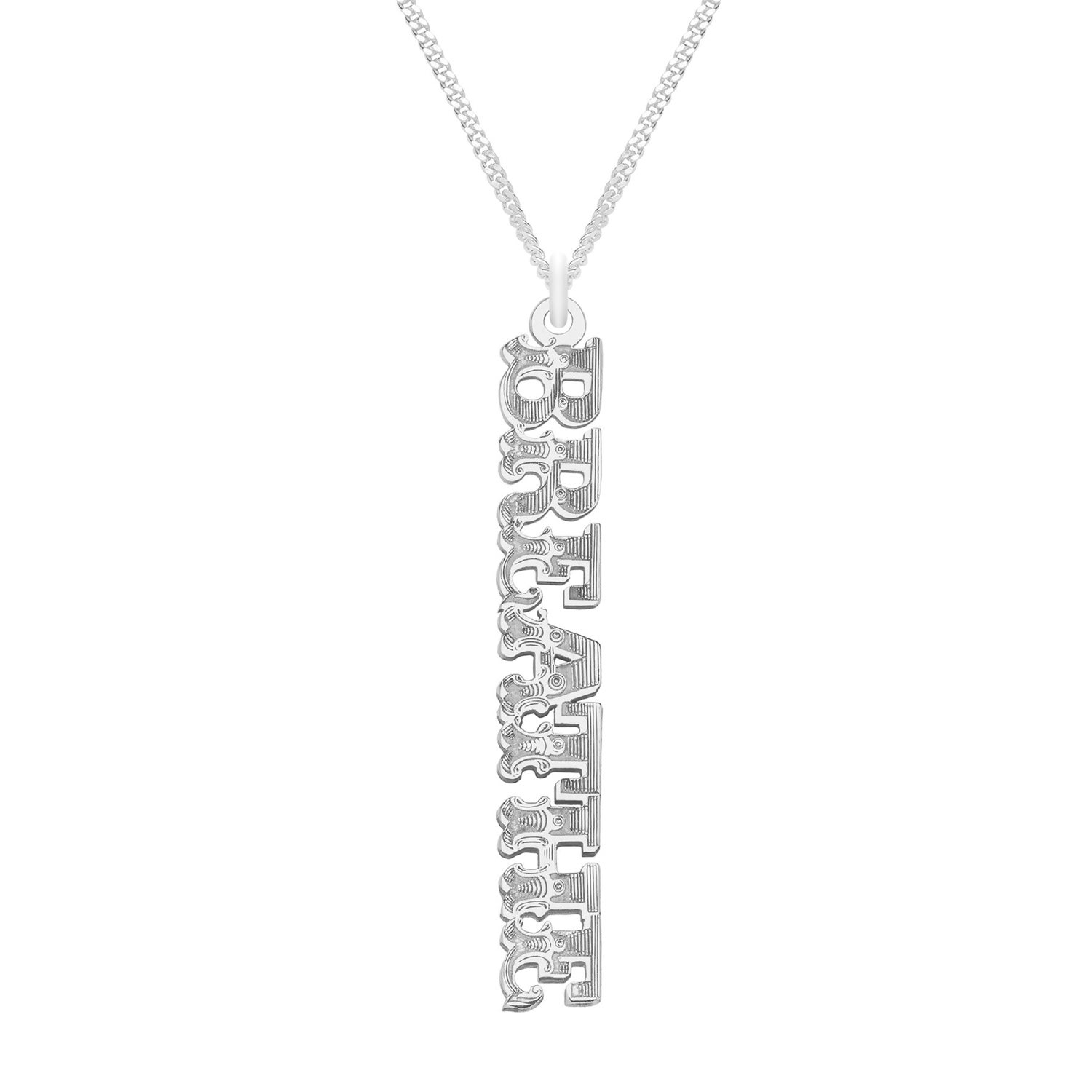 Cartergore Women's Sterling Silver “breathe” Word Necklace In Silver