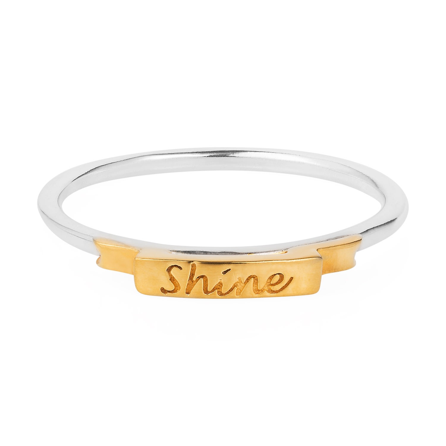 Women’s Gold / Silver Shine Ring Gold Lee Renee