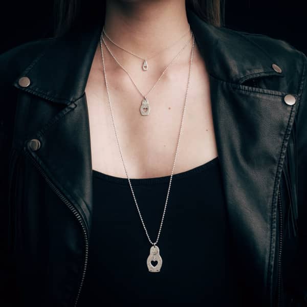 Cartergore Large Silver Russian Doll Pendant Necklace In Pendant