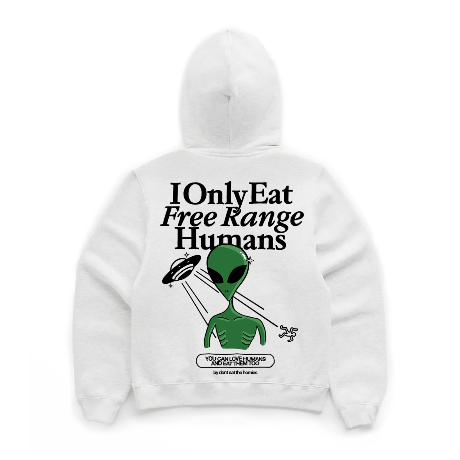 Dont Eat The Homies Women's Alien Hoodie - Grey In Grey
