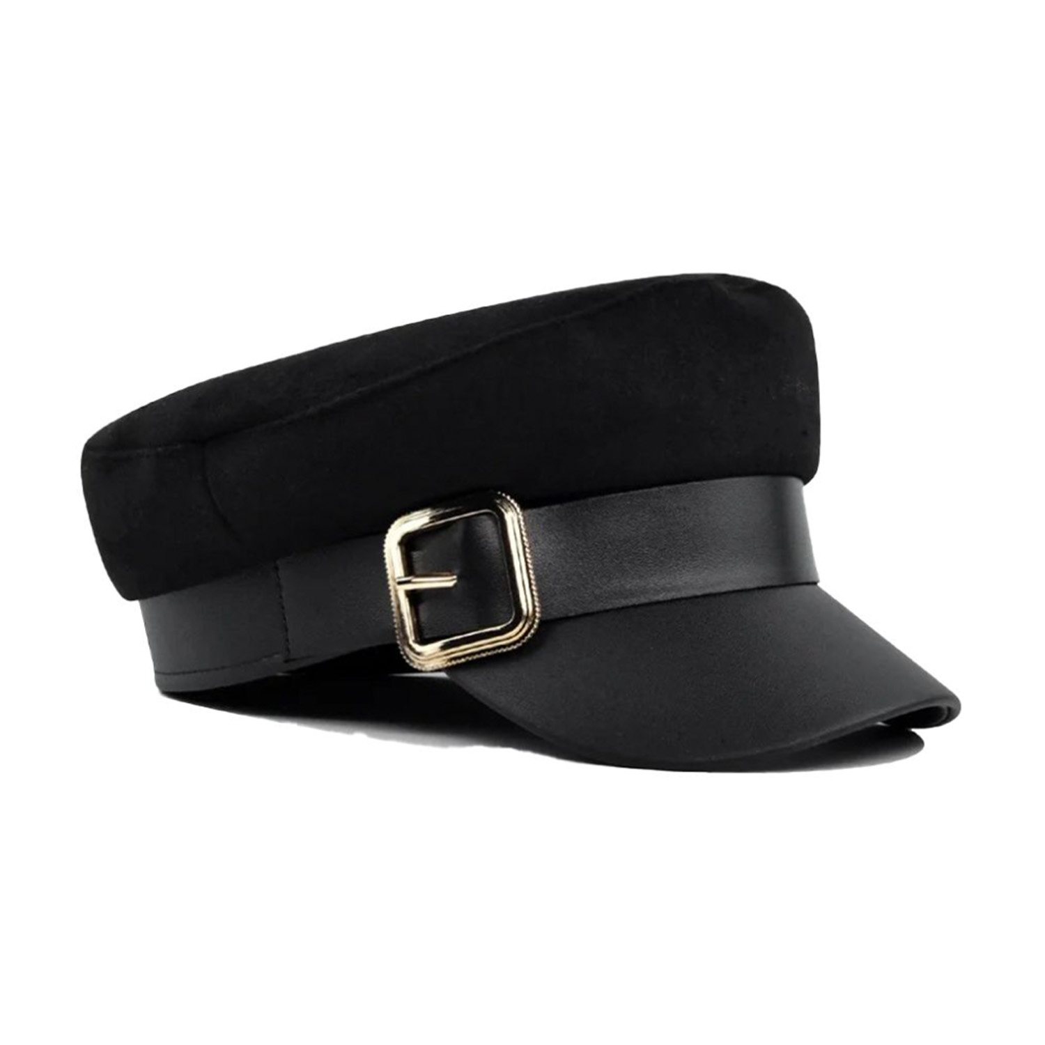 Isabel Marant Wool Cap Black Paris Chic Baker Boy Hat Net-a-Porter Black Chunky Chained Baker Boy Hat – Chanel Joan Elkayam main image 4