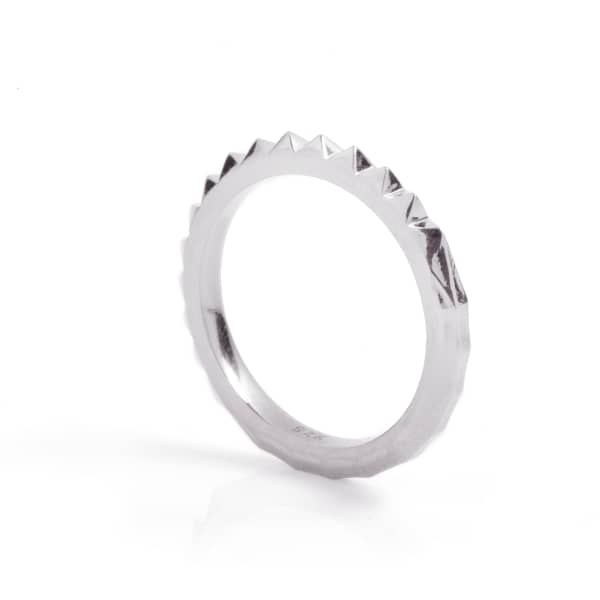 GUCCI WOMEN'S CROCODILE RING SILVER